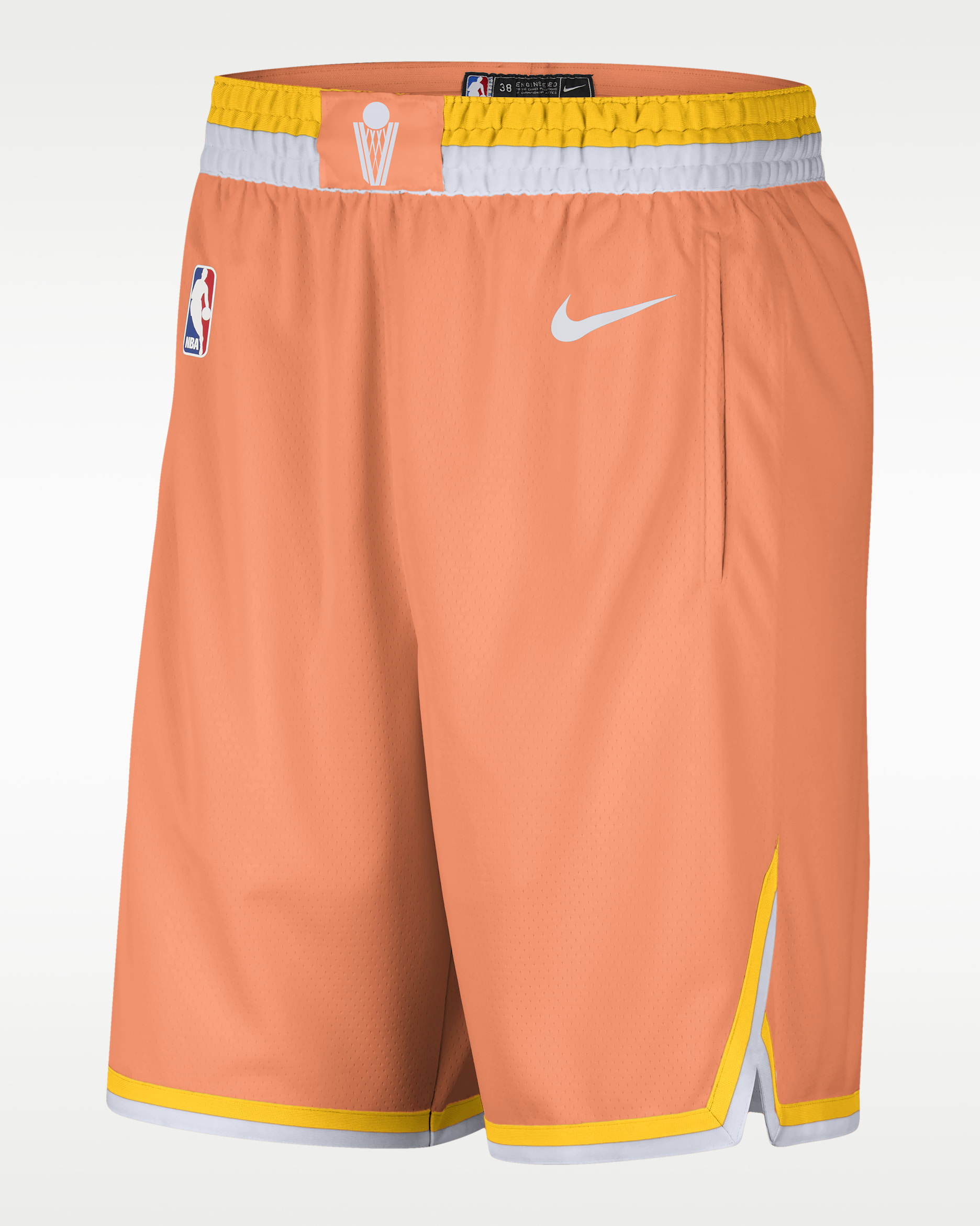 Cleveland Cavaliers City Edition Men's Nike Dri-FIT NBA Swingman Shorts - Orange Frost/White