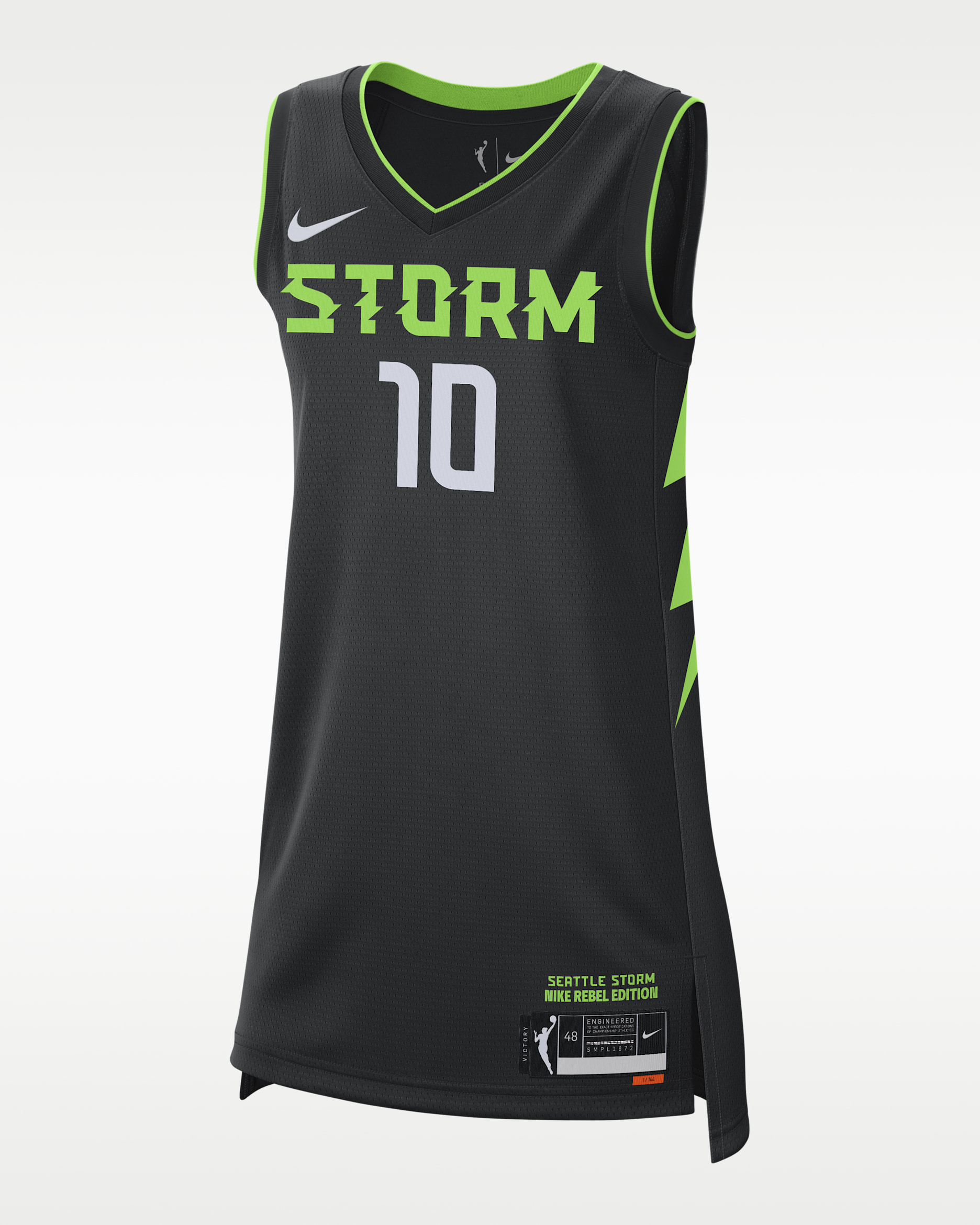 Sue Bird Seattle Storm 2024 Rebel Edition Nike Dri-FIT WNBA Victory Jersey - Black/White