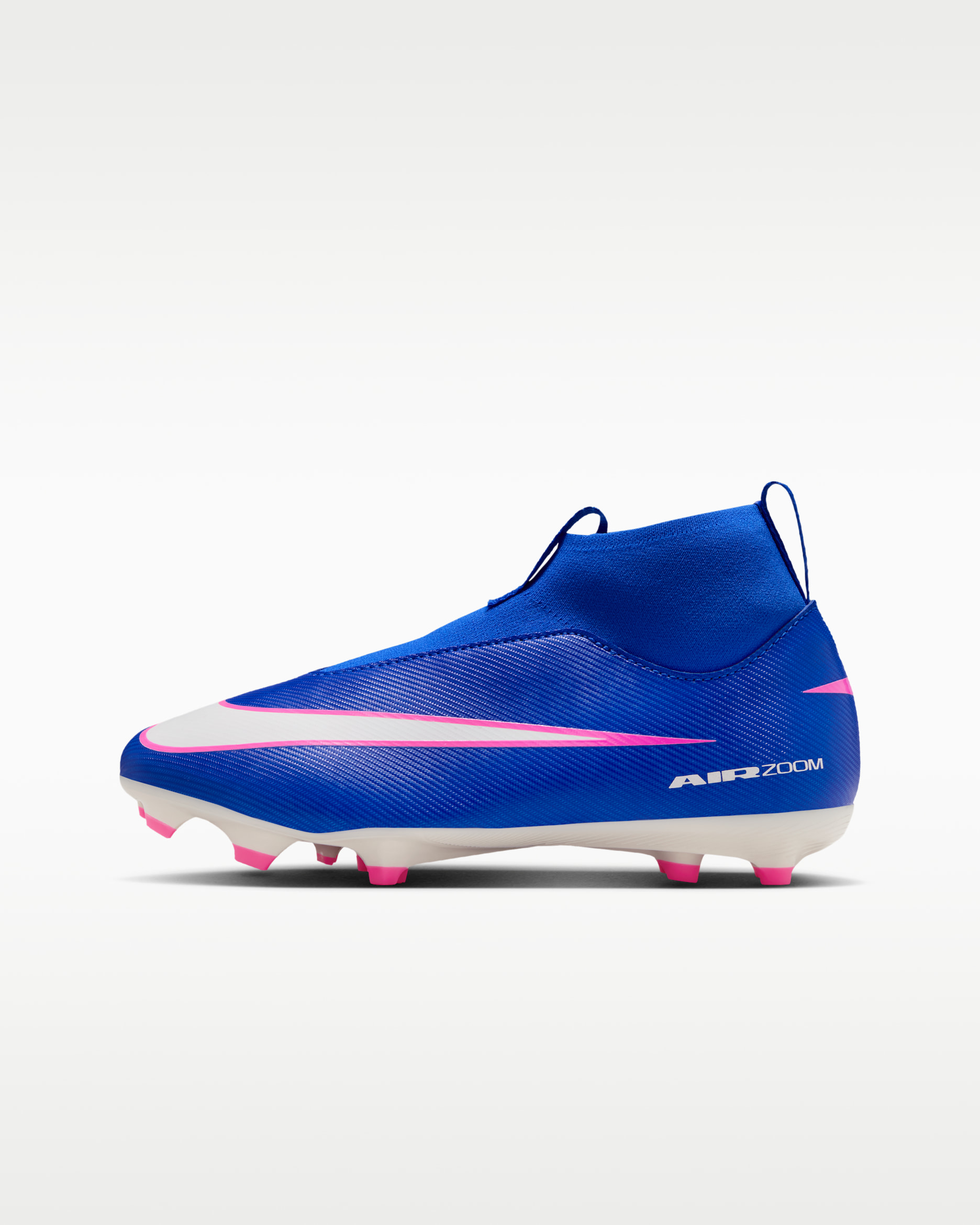 Nike Jr. Mercurial Superfly 10 Academy Little/Big Kids' Multi-Ground High-Top Soccer Cleats - Racer Blue/White