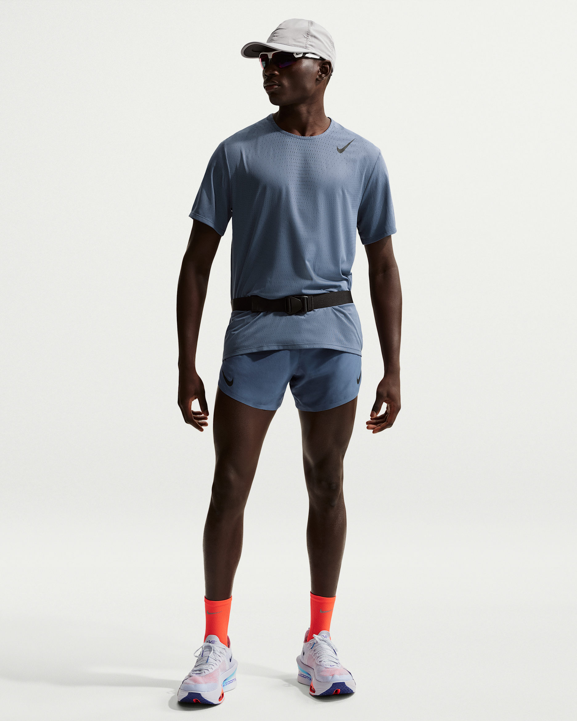 Nike AeroSwift Men's Dri-FIT ADV 4" Brief-Lined Running Shorts - Diffused Blue/Black