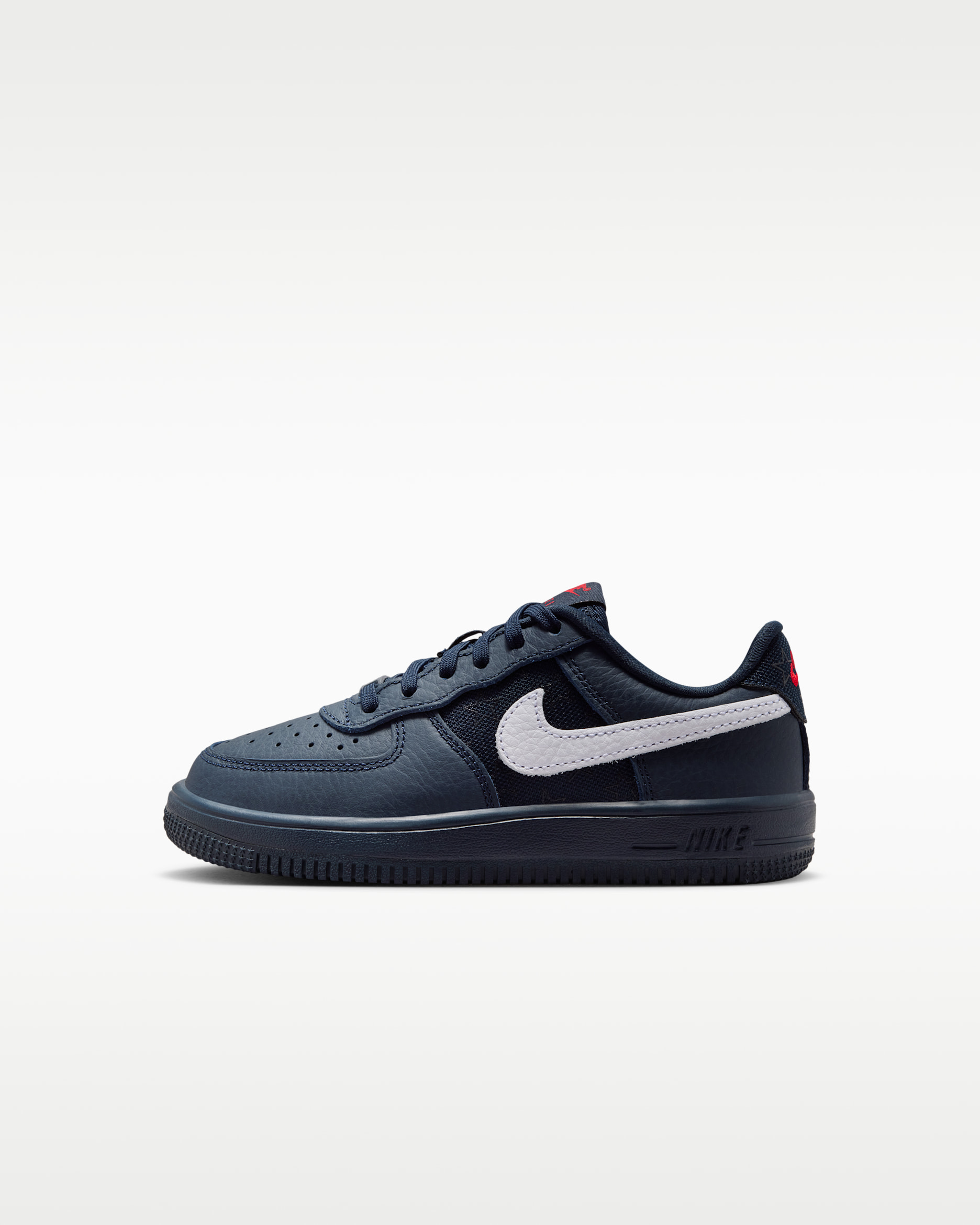 Nike Force 1 Low Little Kids' Shoes - Dark Obsidian/Black/University Red/White