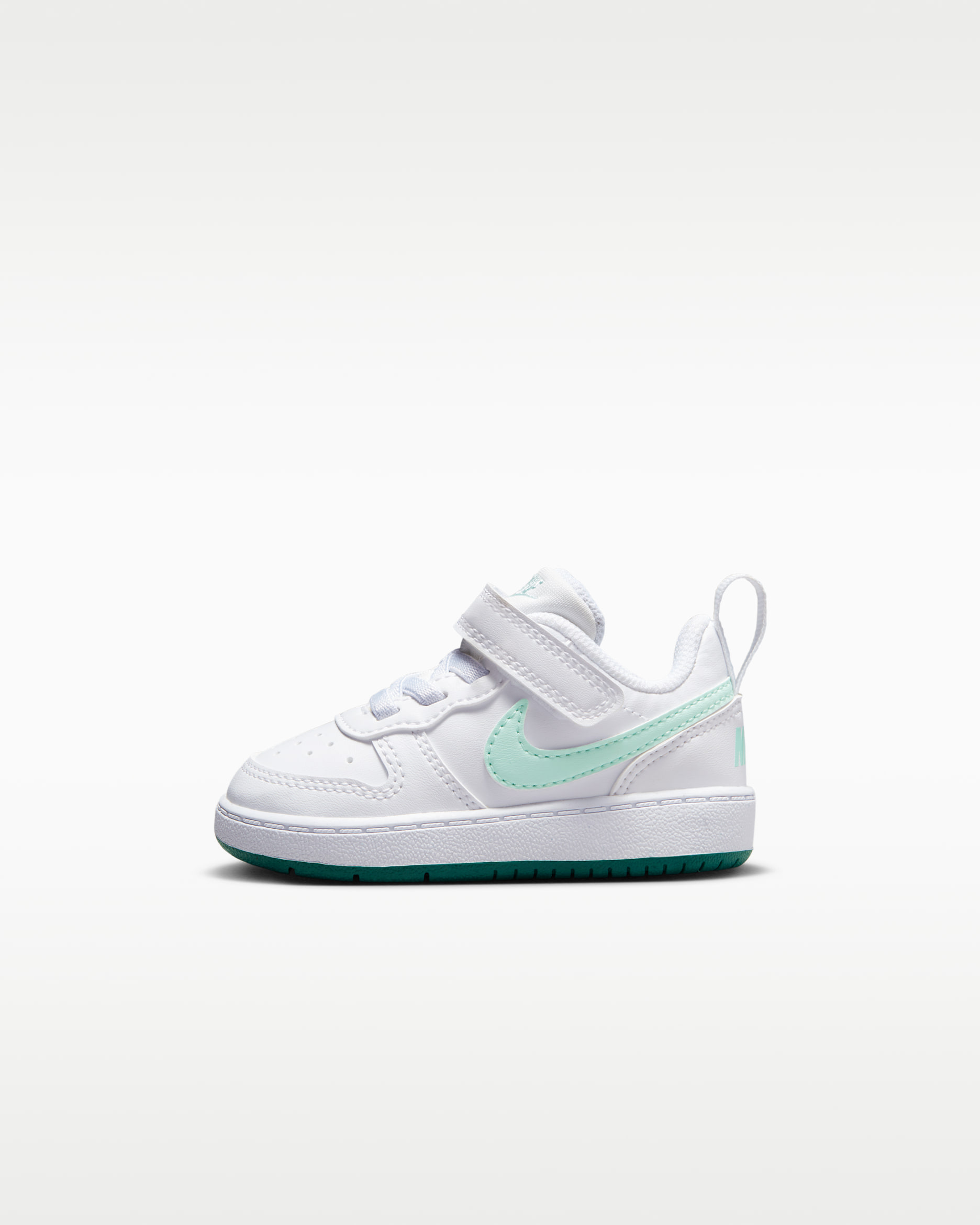 Nike Court Borough 低筒 Recraft 嬰幼兒鞋款 - 白色/Geode Teal/Jade Ice