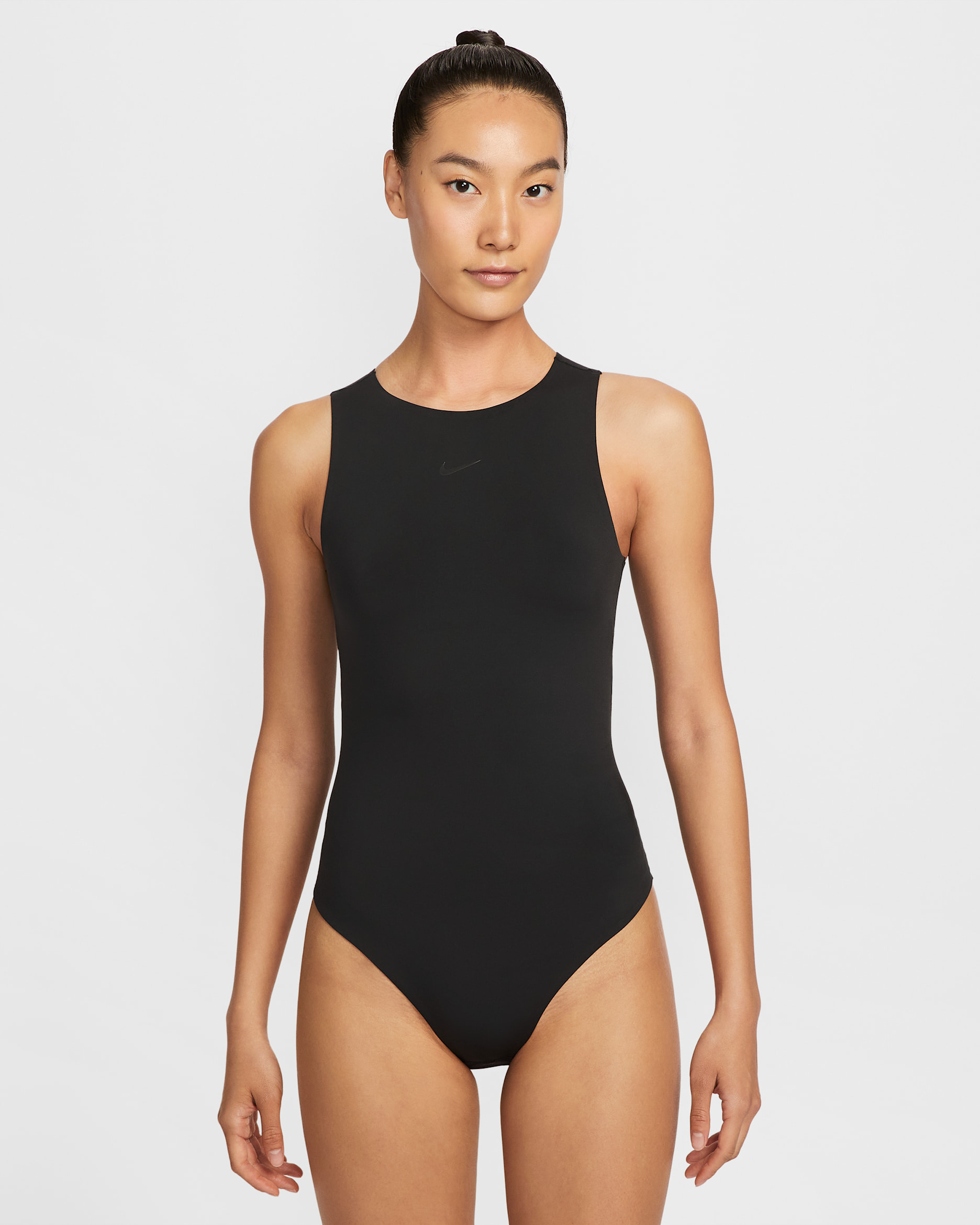 Nike Form Women's Tank Top Bodysuit - Black/Smoke Grey/Dark Smoke Grey