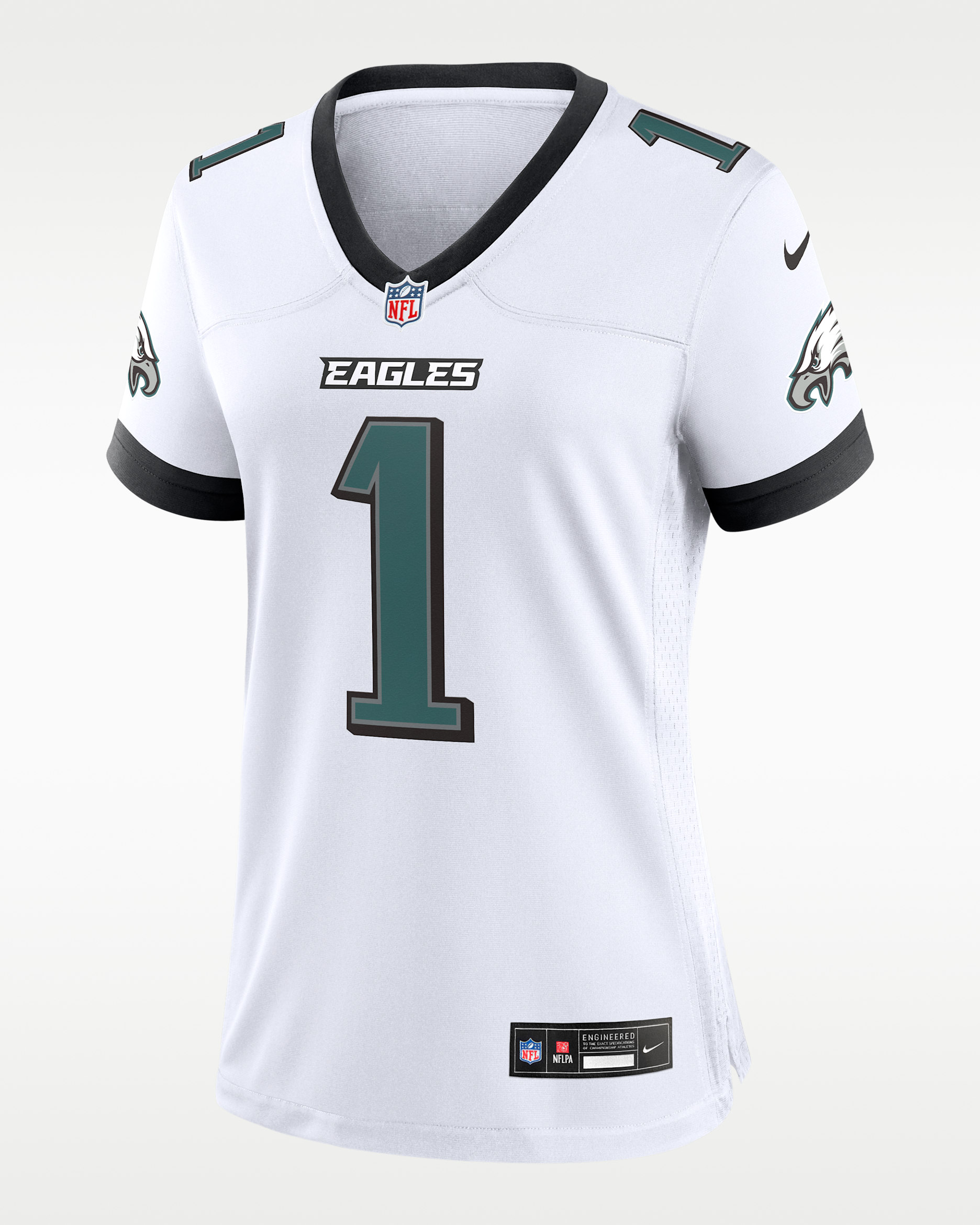 Jersey Nike de la NFL Game para mujer Jalen Hurts Philadelphia Eagles - Blanco