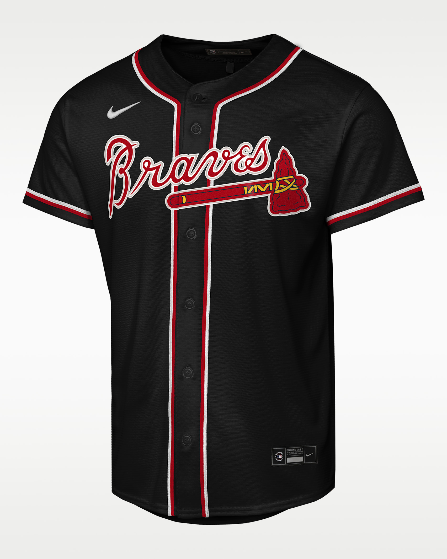 Ronald AcuÒa Jr. Atlanta Braves Big Kids' Nike MLB Replica Fashion Jersey - Black