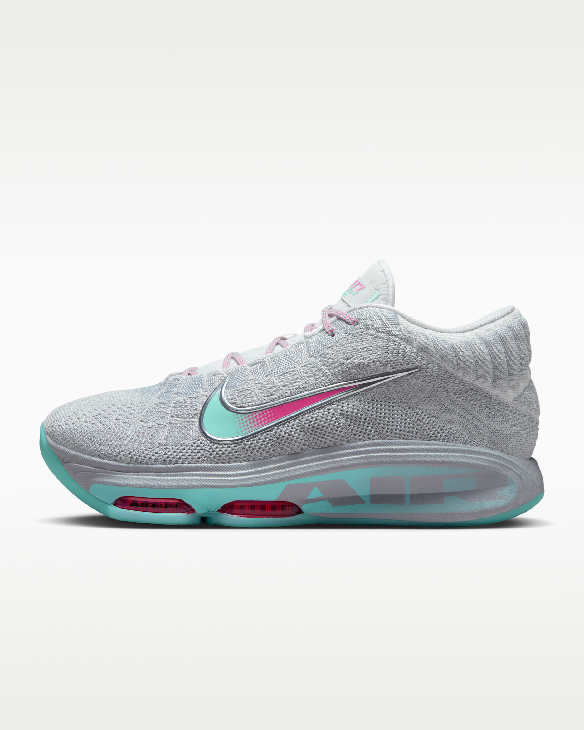 Nike G.T. Hustle 3 EP Basketball Shoes - Wolf Grey/Hyper Pink/Platinum Tint/Bleached Turquoise