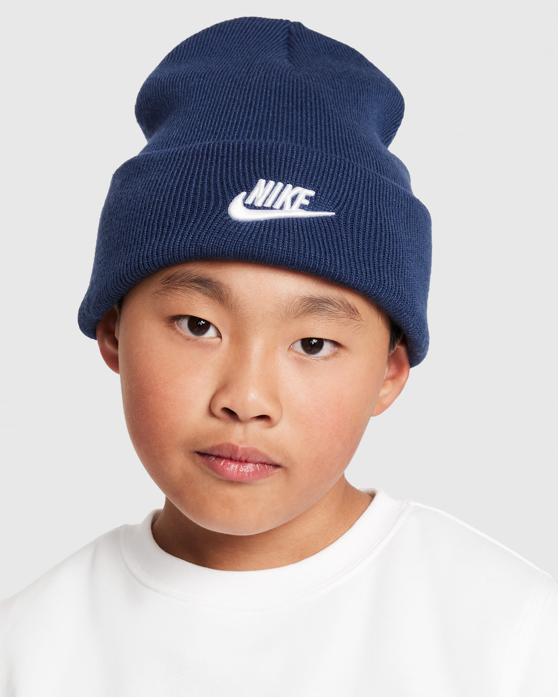Nike Peak lue til store barn - Midnight Navy/Hvit