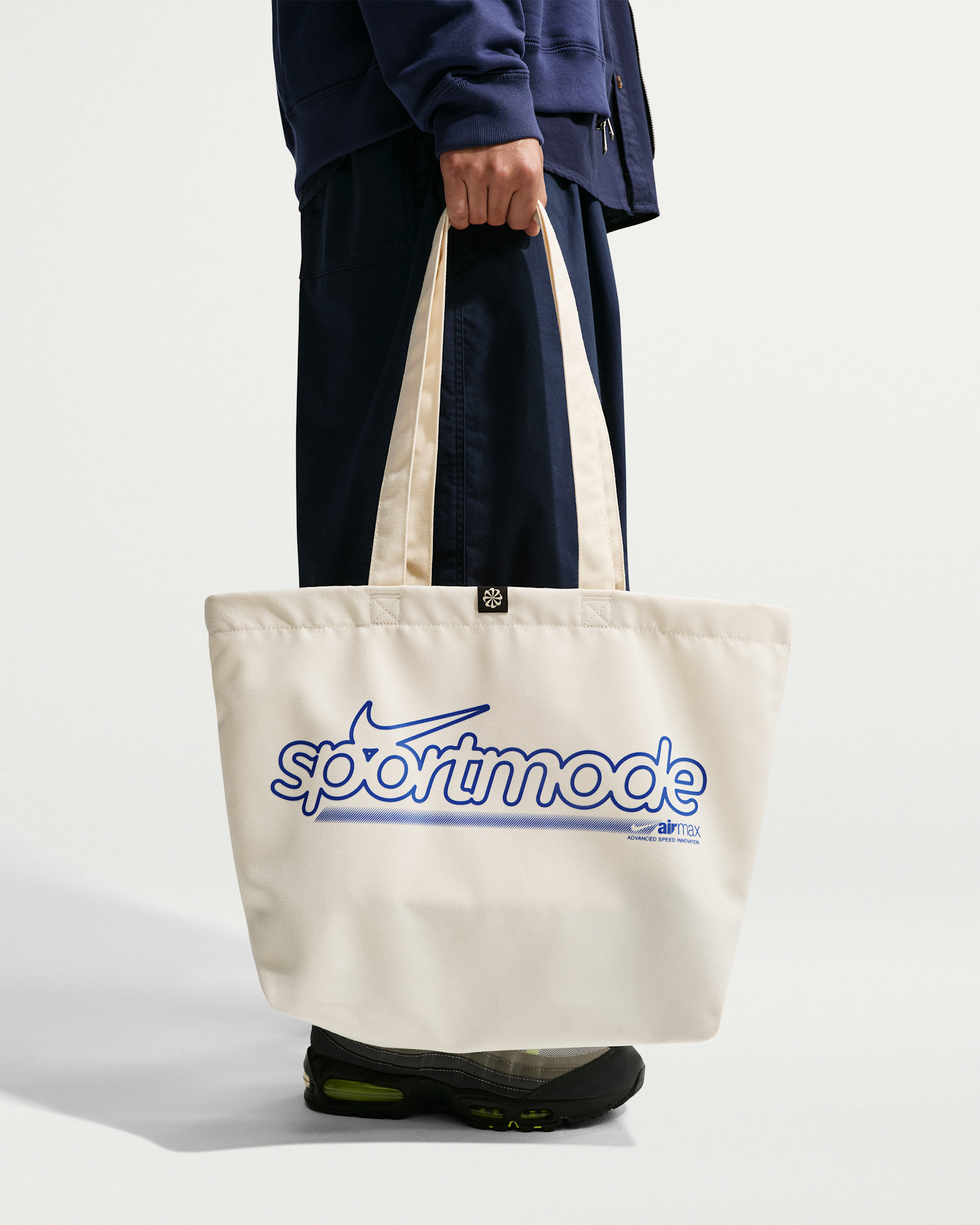 Bolsa tote (22 L) Nike Heritage 2.0 - Natural/Natural/Azul eléctrico