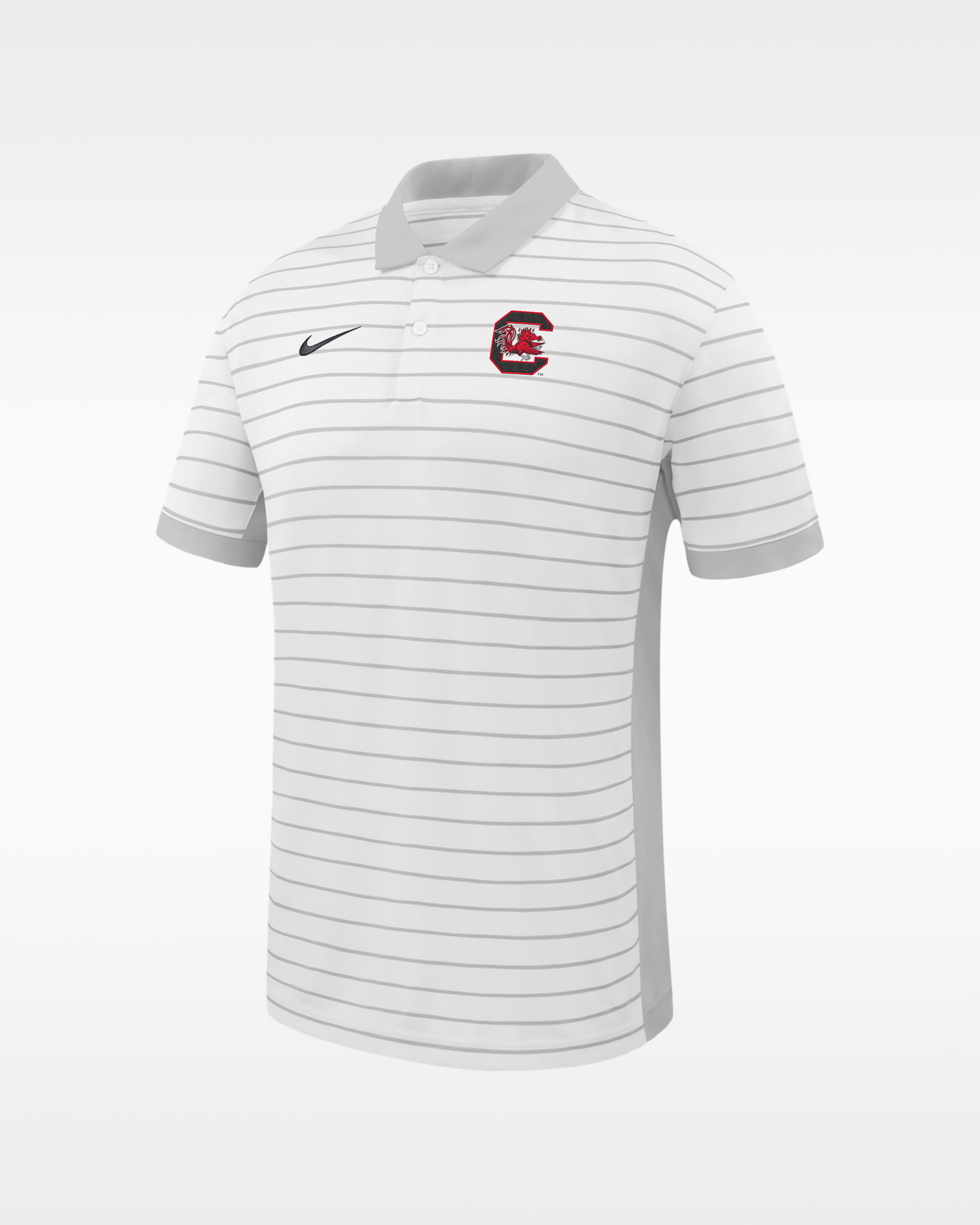 Nike Sideline Victory Stripe (South Carolina Gamecocks) Men's Nike Dri-FIT College Polo - White