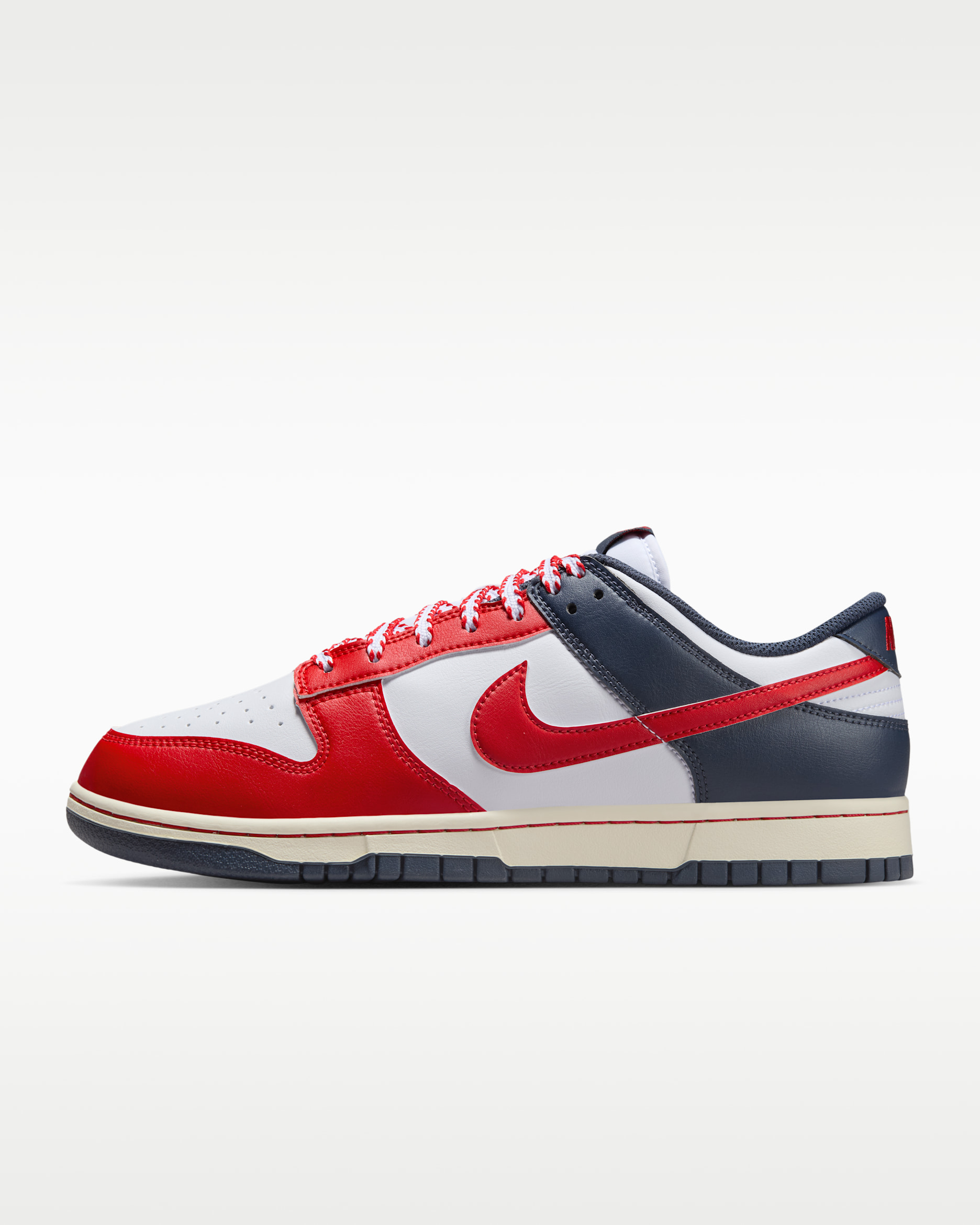 Nike Dunk Low Retro Men's Shoes - White/Thunder Blue/Coconut Milk/University Red