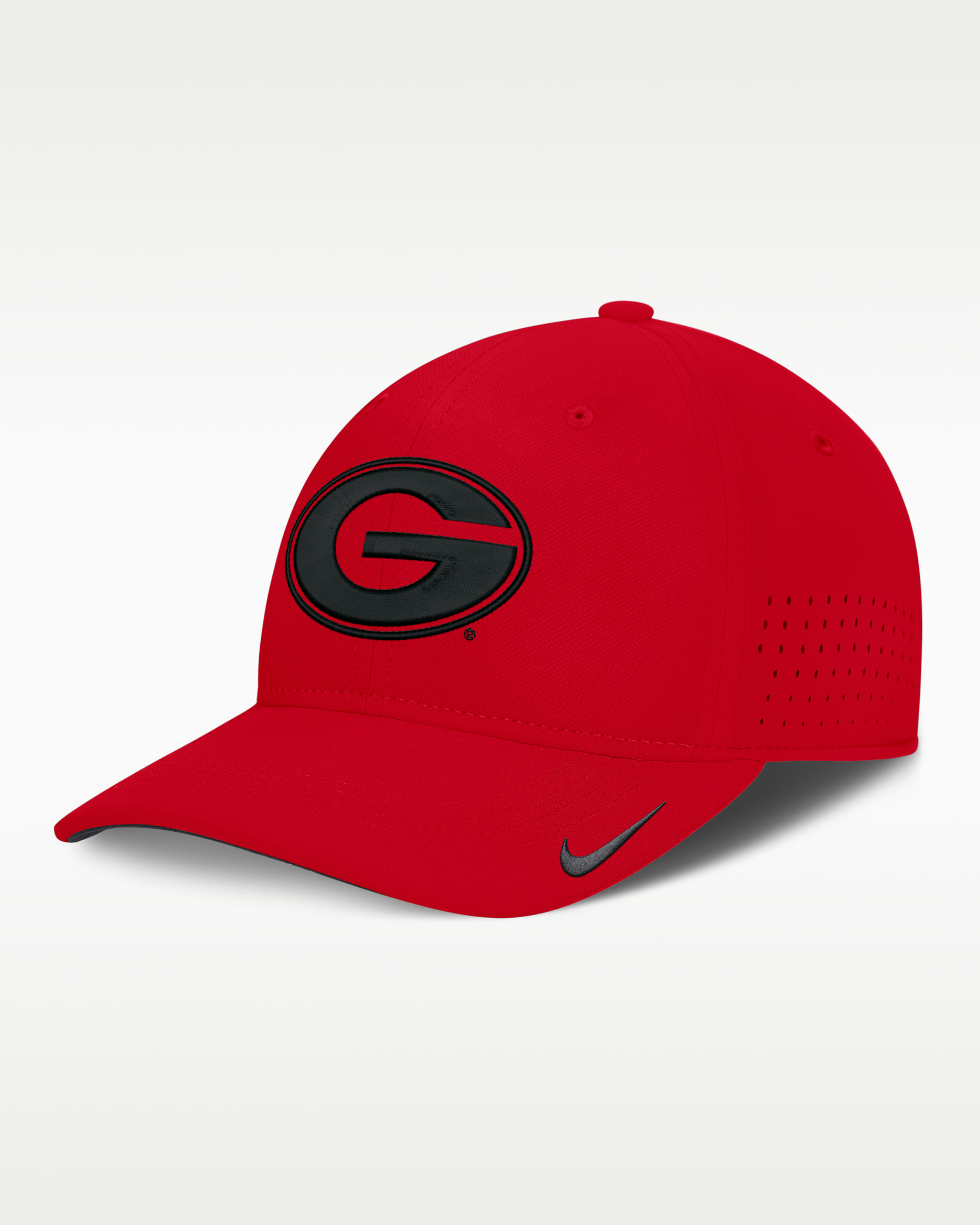 Gorra universitaria Nike Dri-FIT para hombre Georgia Sideline Practice - Rojo
