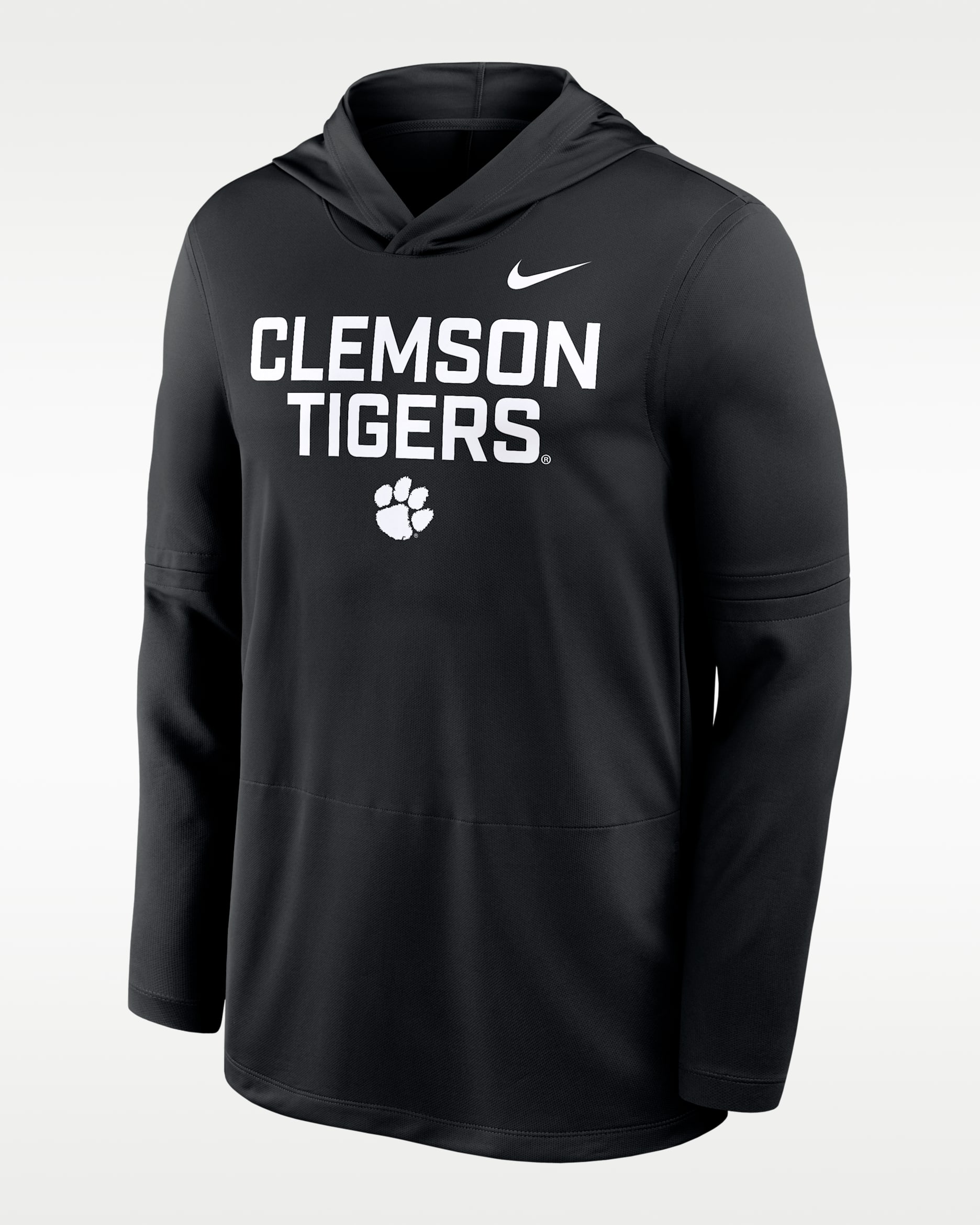 Clemson Sideline Men's Nike Dri-FIT College Long-Sleeve Hooded Top - Black