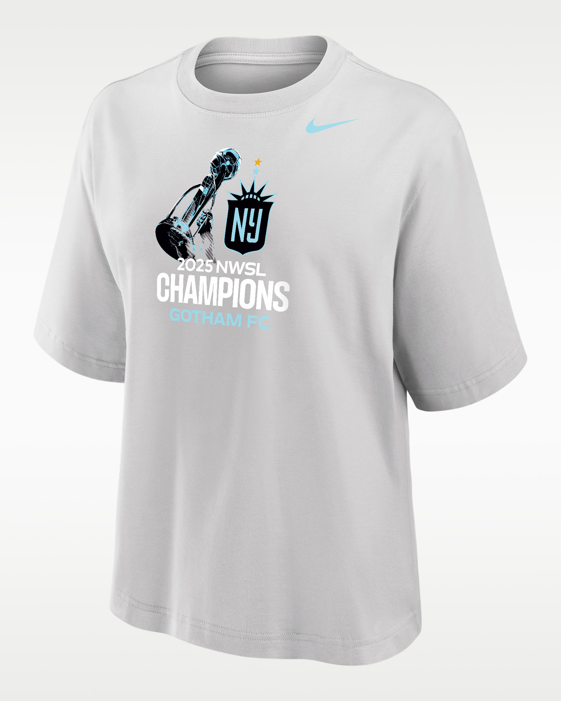 Gotham FC Women's NWSL Champions Boxy T-Shirt - Neutral Grey