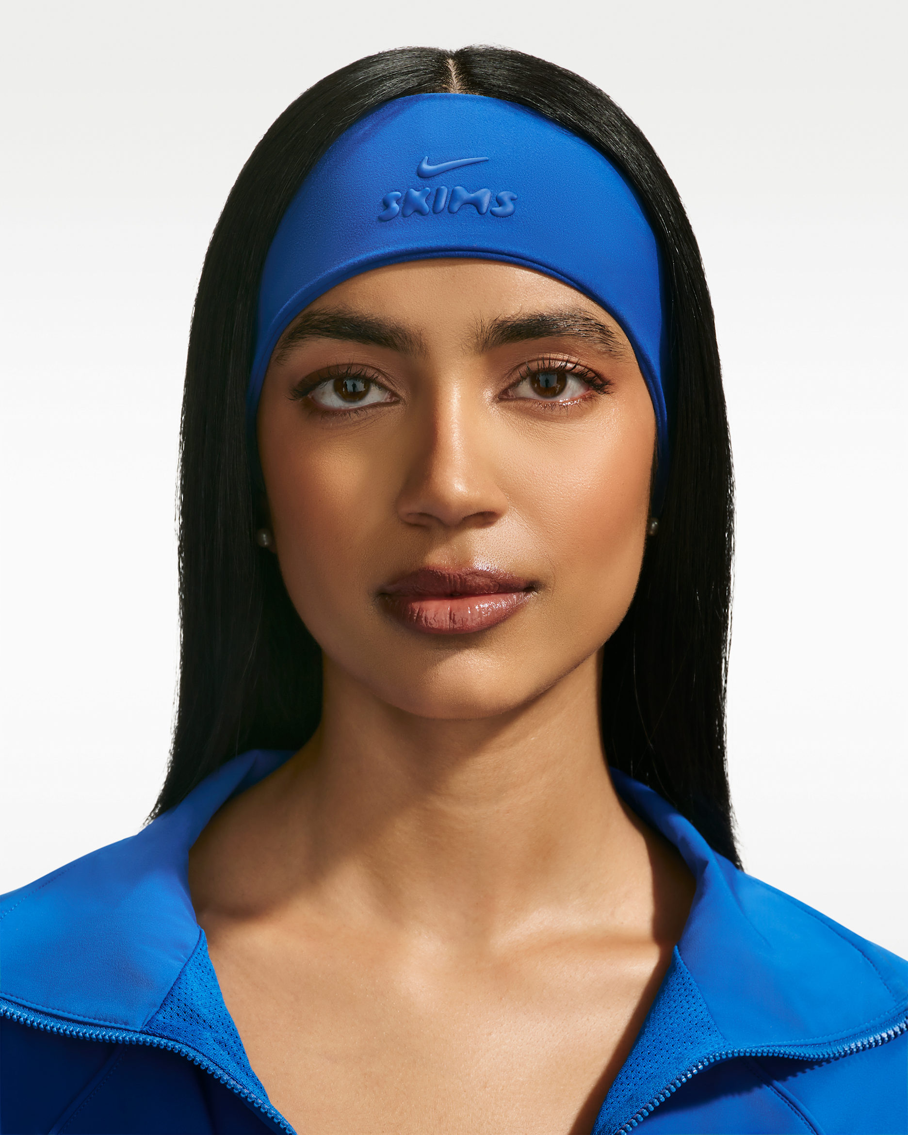 Banda para la cabeza NikeSKIMS Dri-FIT para mujer - NSKM Cobalt/Plata