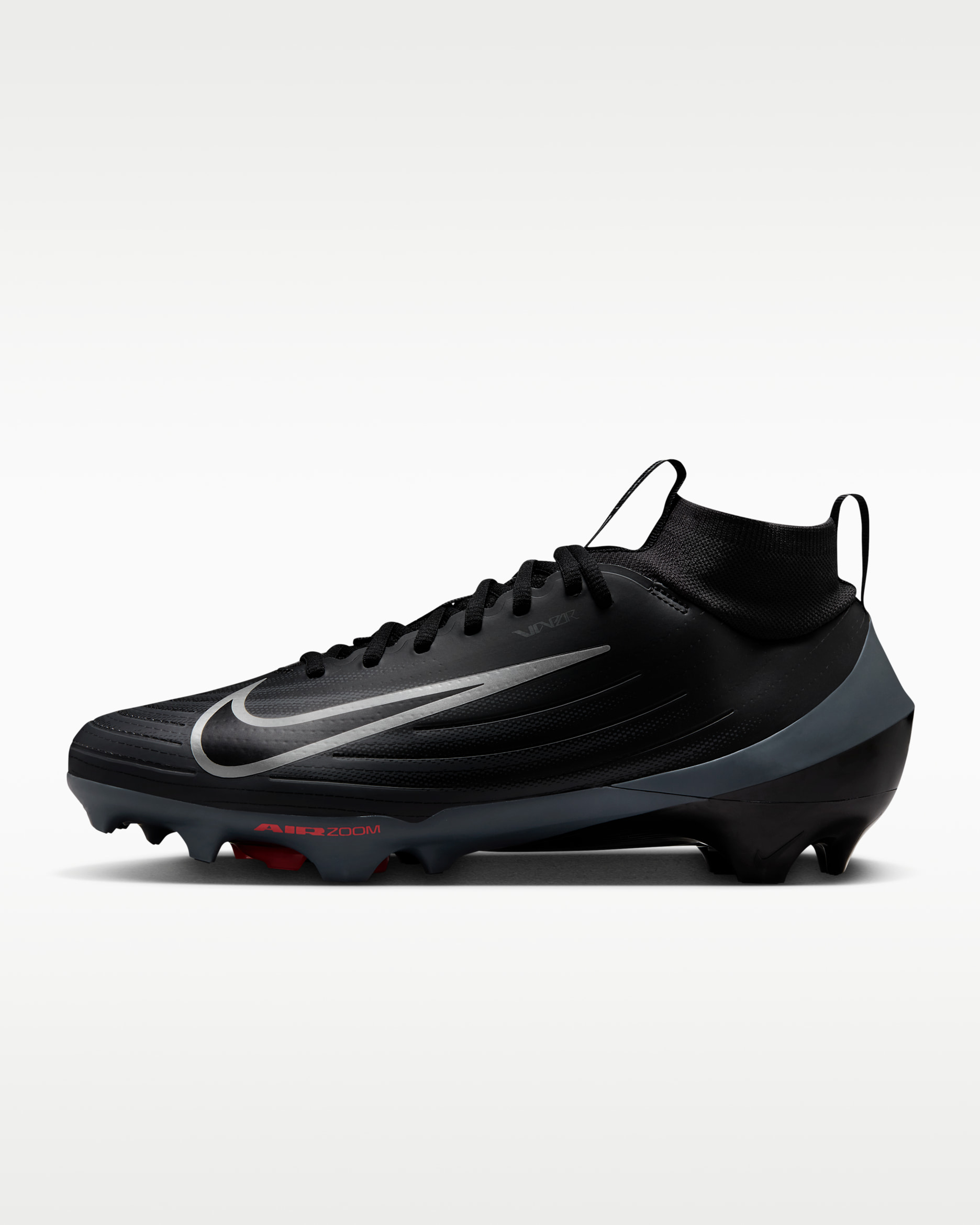 Nike Vapor Pro 1 Football Cleats - Black/Dark Grey/Bright Crimson/Black