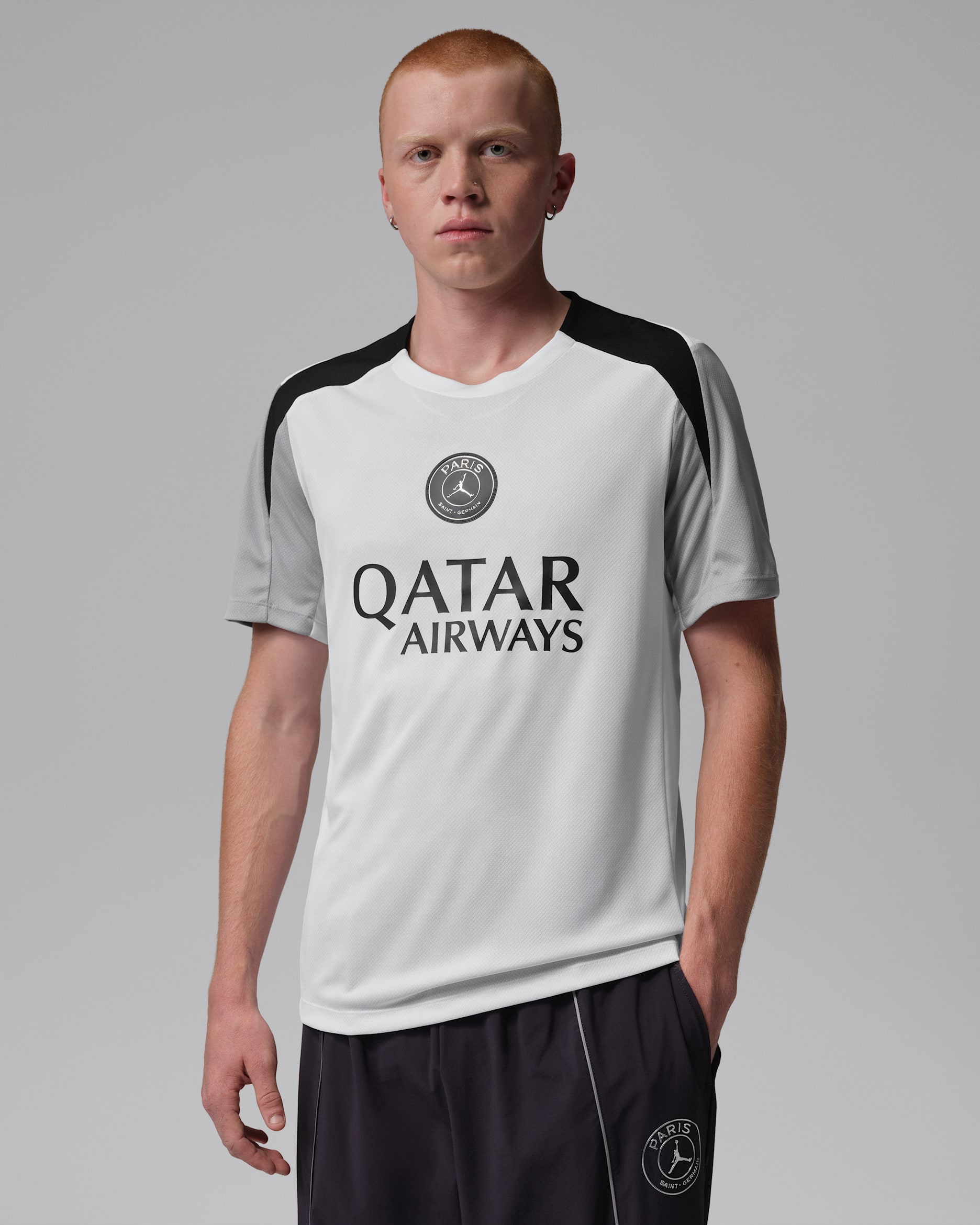 Maglia da calcio a manica corta in maglia Jordan Dri-FIT Paris Saint-Germain Strike Night Edition – Uomo - Bianco/Atmosphere Grey/Nero