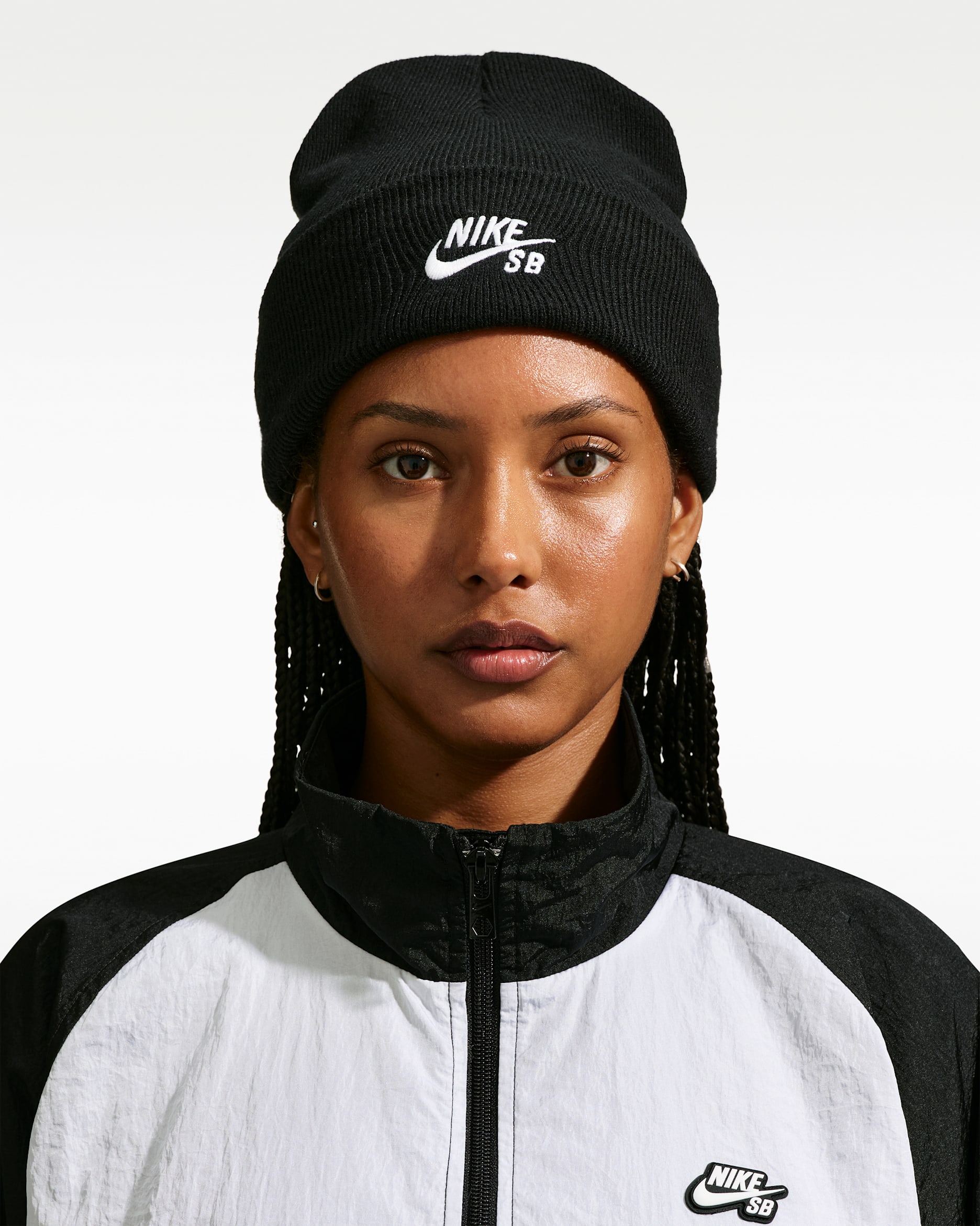 Nike SB Peak Skate Beanie - Black/White