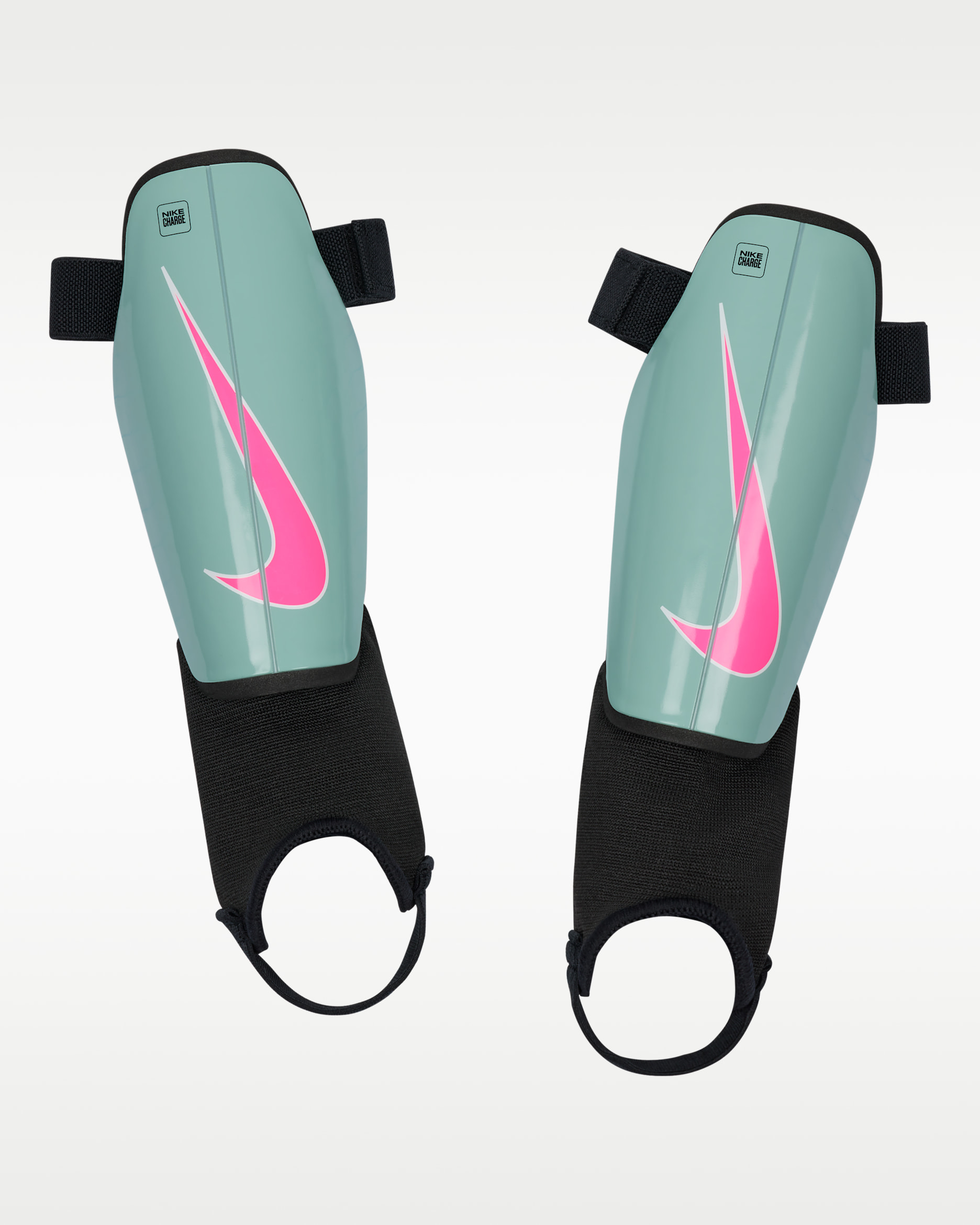 Nike Charge Kids' Football Shinguards - Ocean Cube/Black/Pink Blast