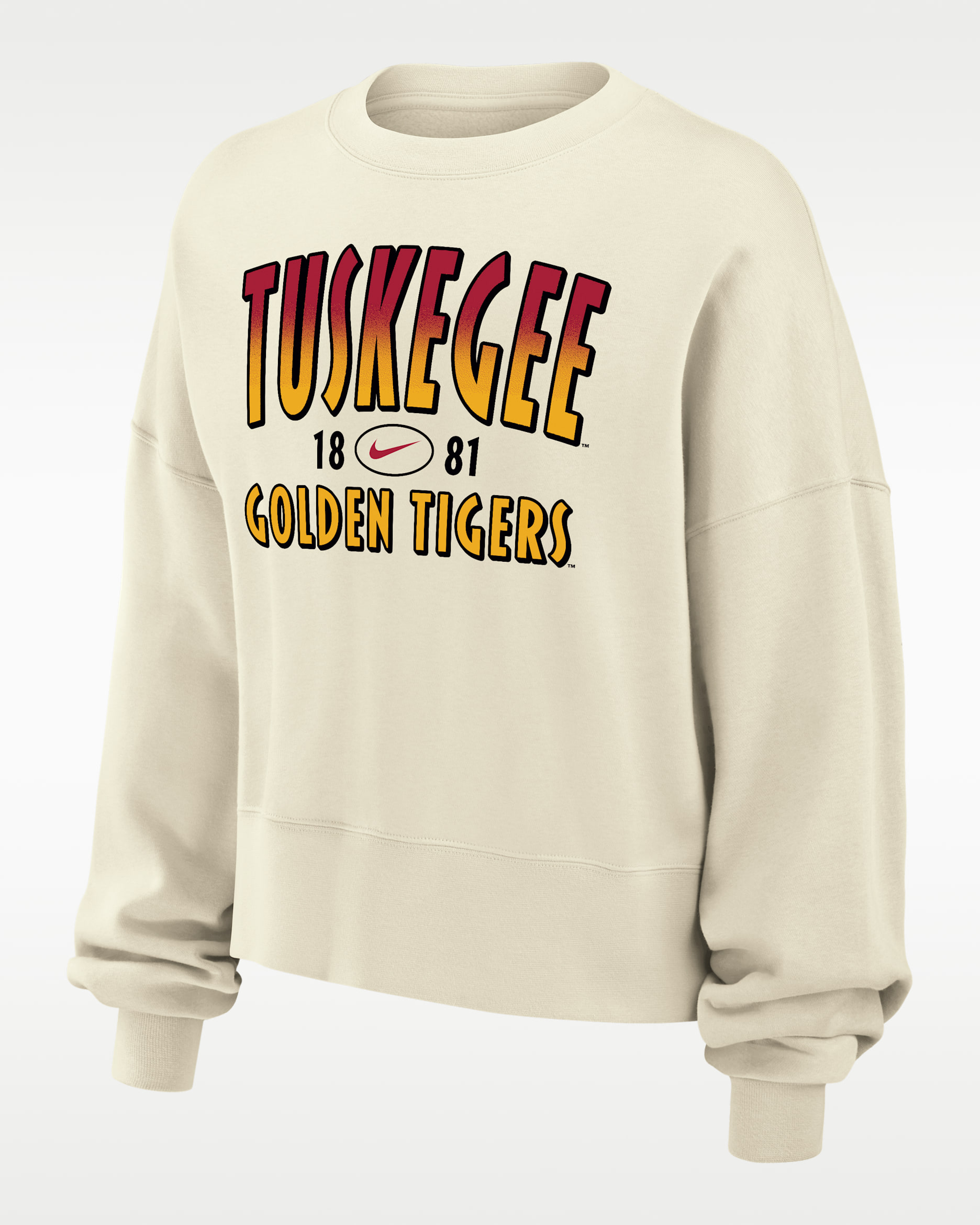 Nike College (Tuskegee University) Women's Phoenix Fleece Crewneck Sweatshirt - Sail