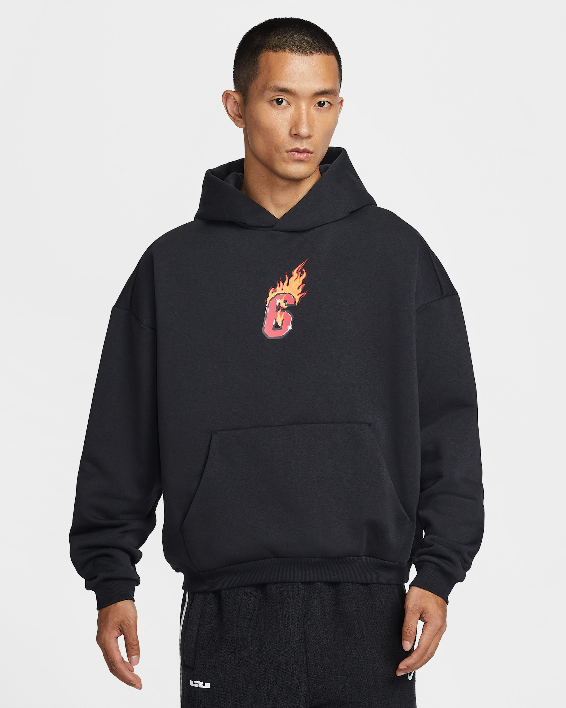 LeBron "Good Intentions" Men's Therma-FIT Brushed Pullover Basketball Hoodie - Black