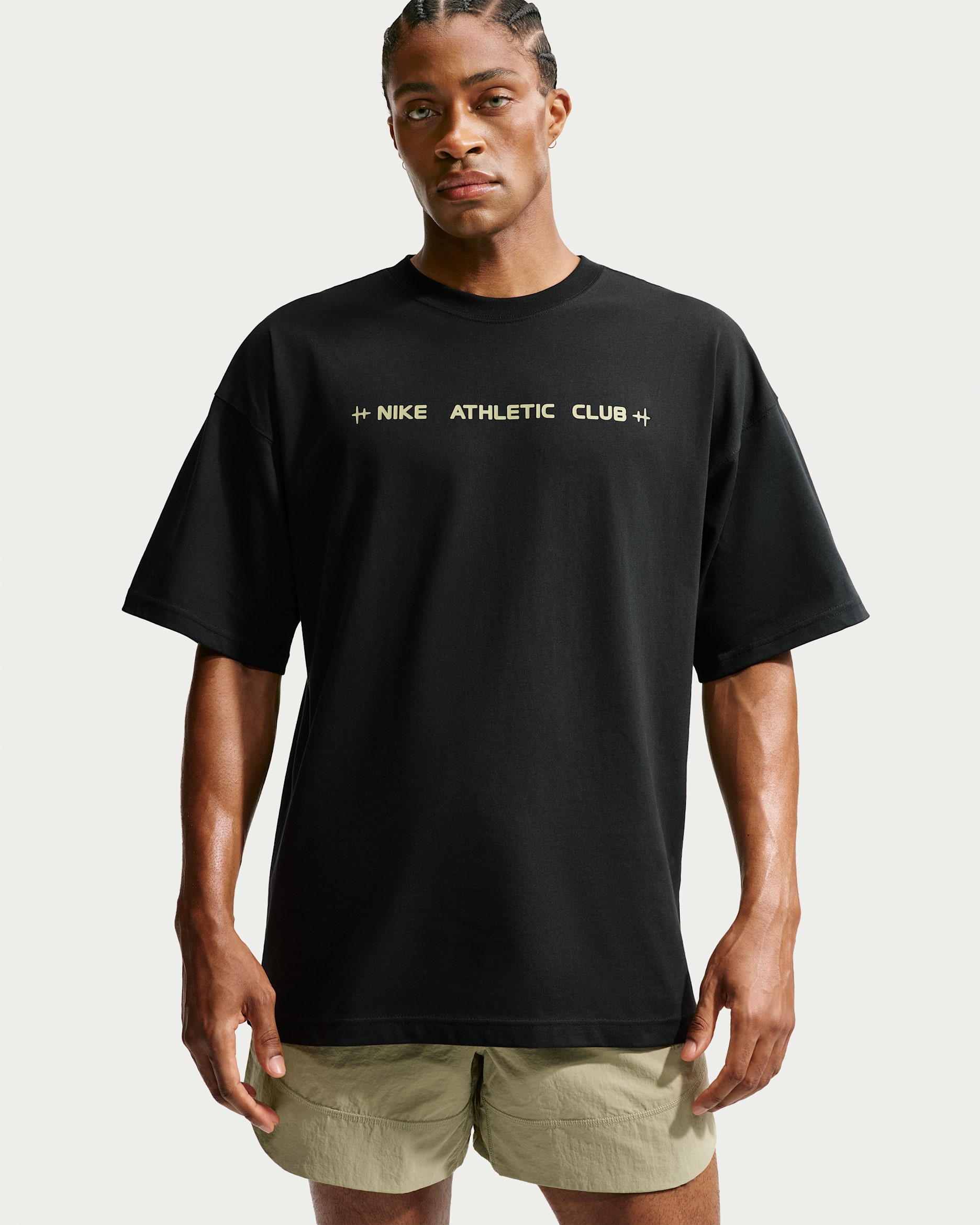 Nike N.A.C. Men's Oversized T-Shirt - Black/Dusty Olive