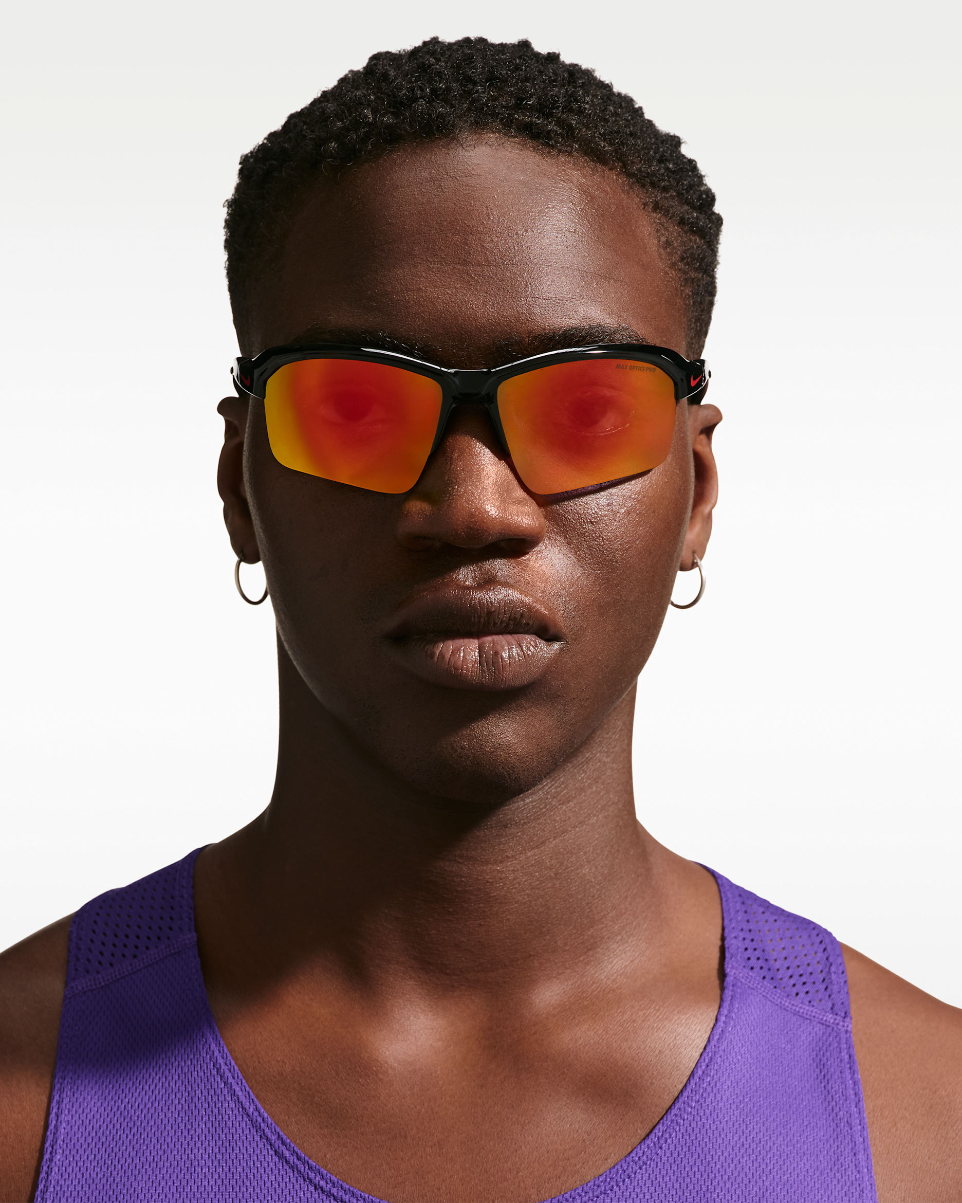 Lentes de sol Road Tint Nike Skylon Rise Team - Negro/Rojo