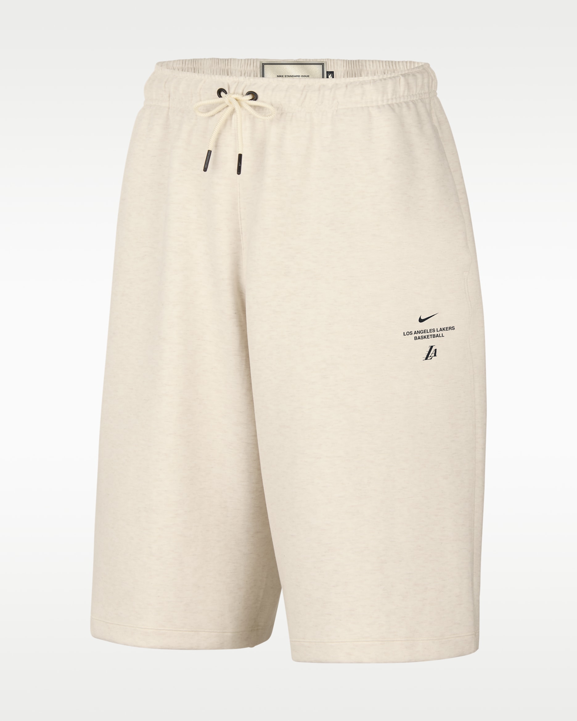 Shorts de básquetbol para hombre Los Angeles Lakers Standard Issue - Marfil pálido/Jaspeado