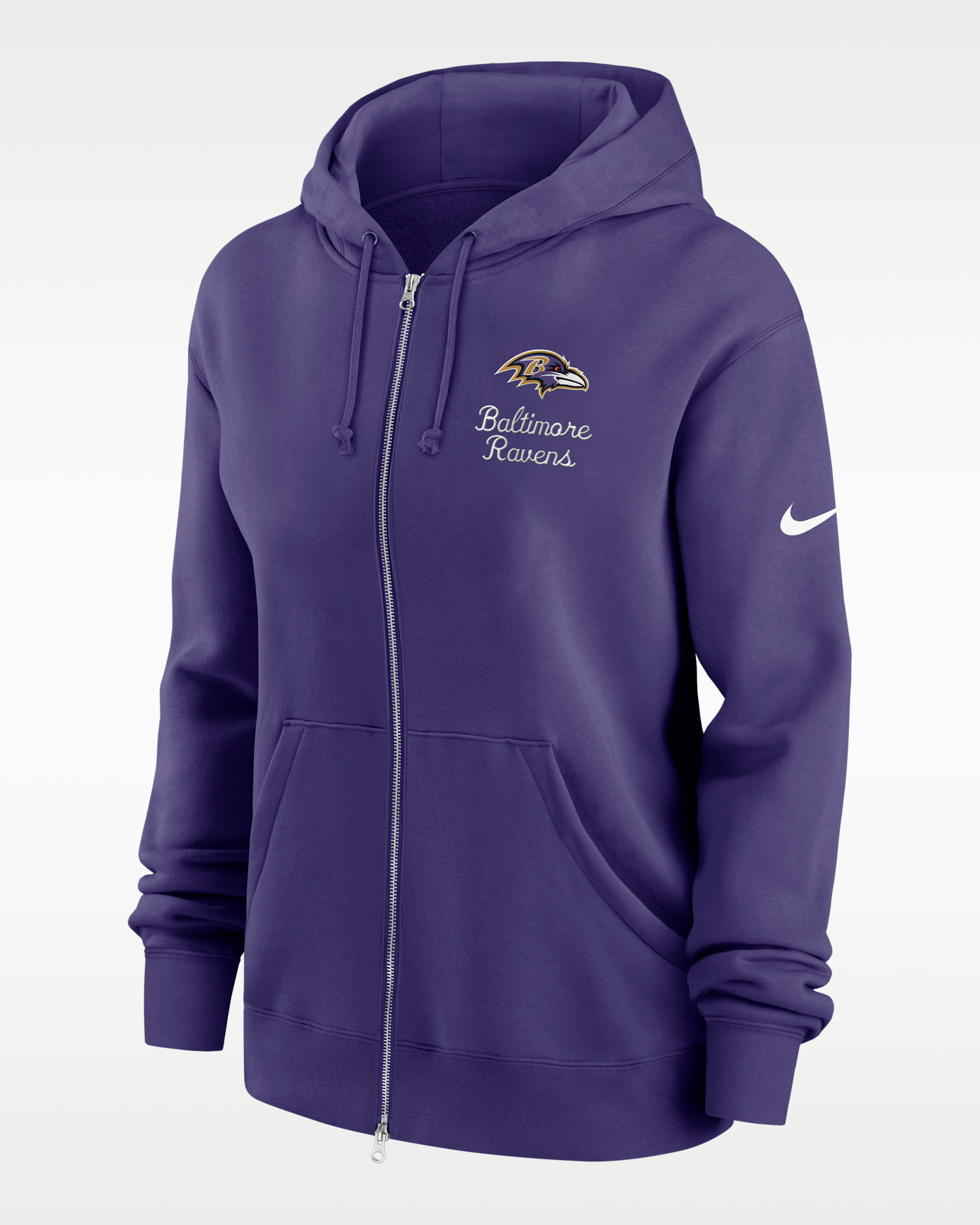 Baltimore Ravens Phoenix Rewind Women's Nike NFL Full-Zip Hoodie - Purple