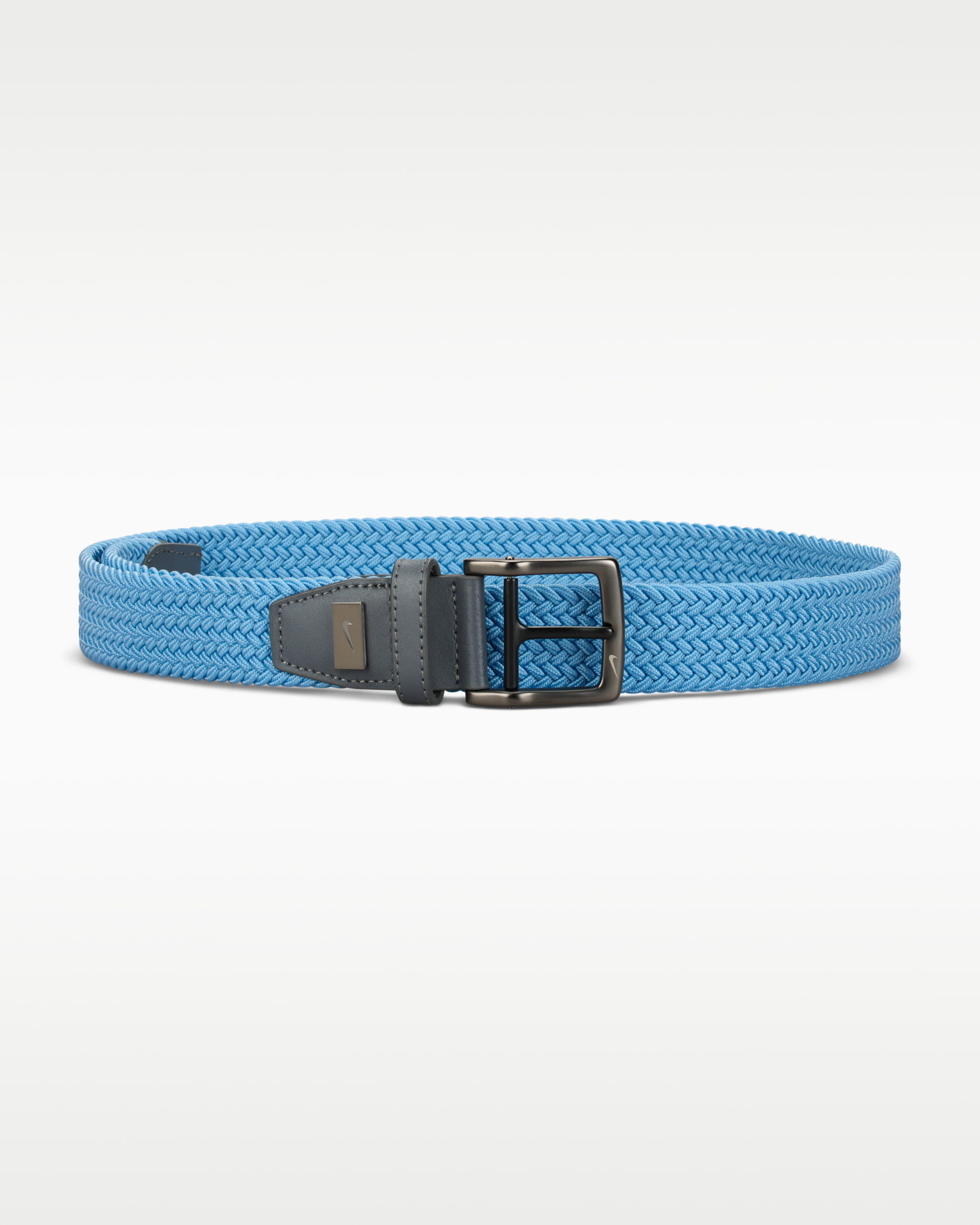 Nike Men's Stretch Woven Golf Belt - Light Blue/Grey/Silver/Silver