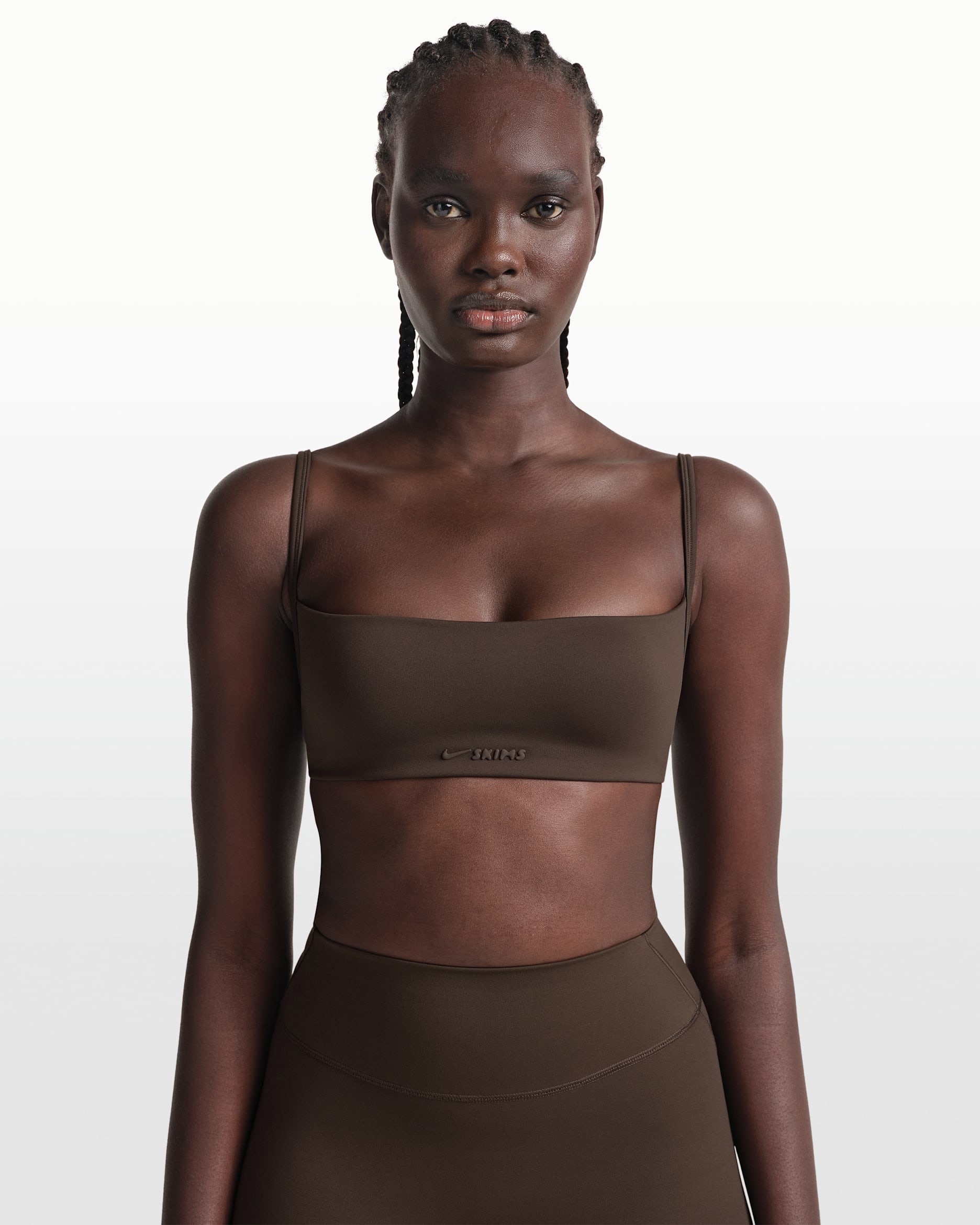 Brassière micro à fines bretelles NikeSKIMS Matte pour femme - NSKM DARK SEPIA