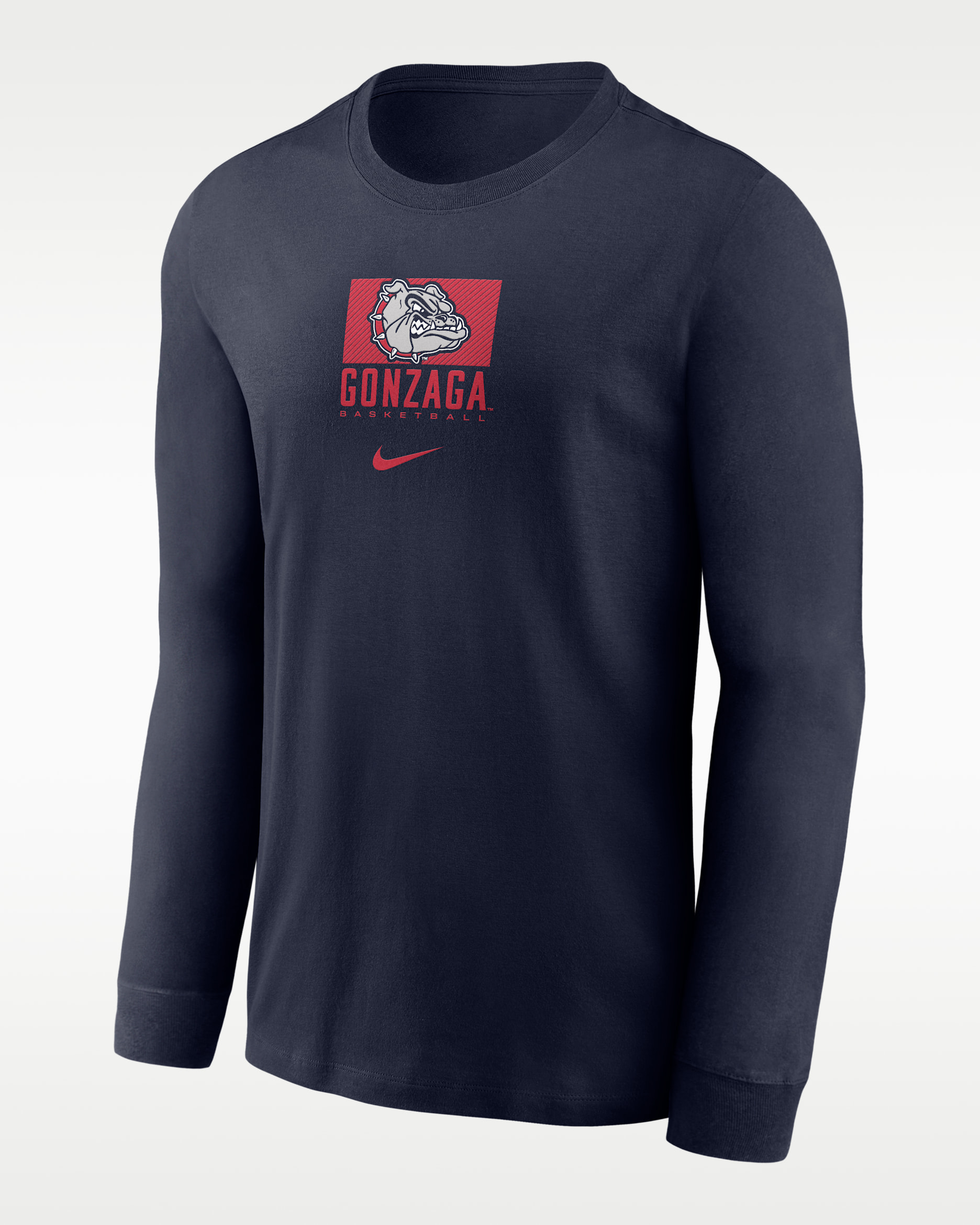 Playera universitaria de manga larga Nike Dri-FIT para hombre Gonzaga Basketball Legend - Azul marino