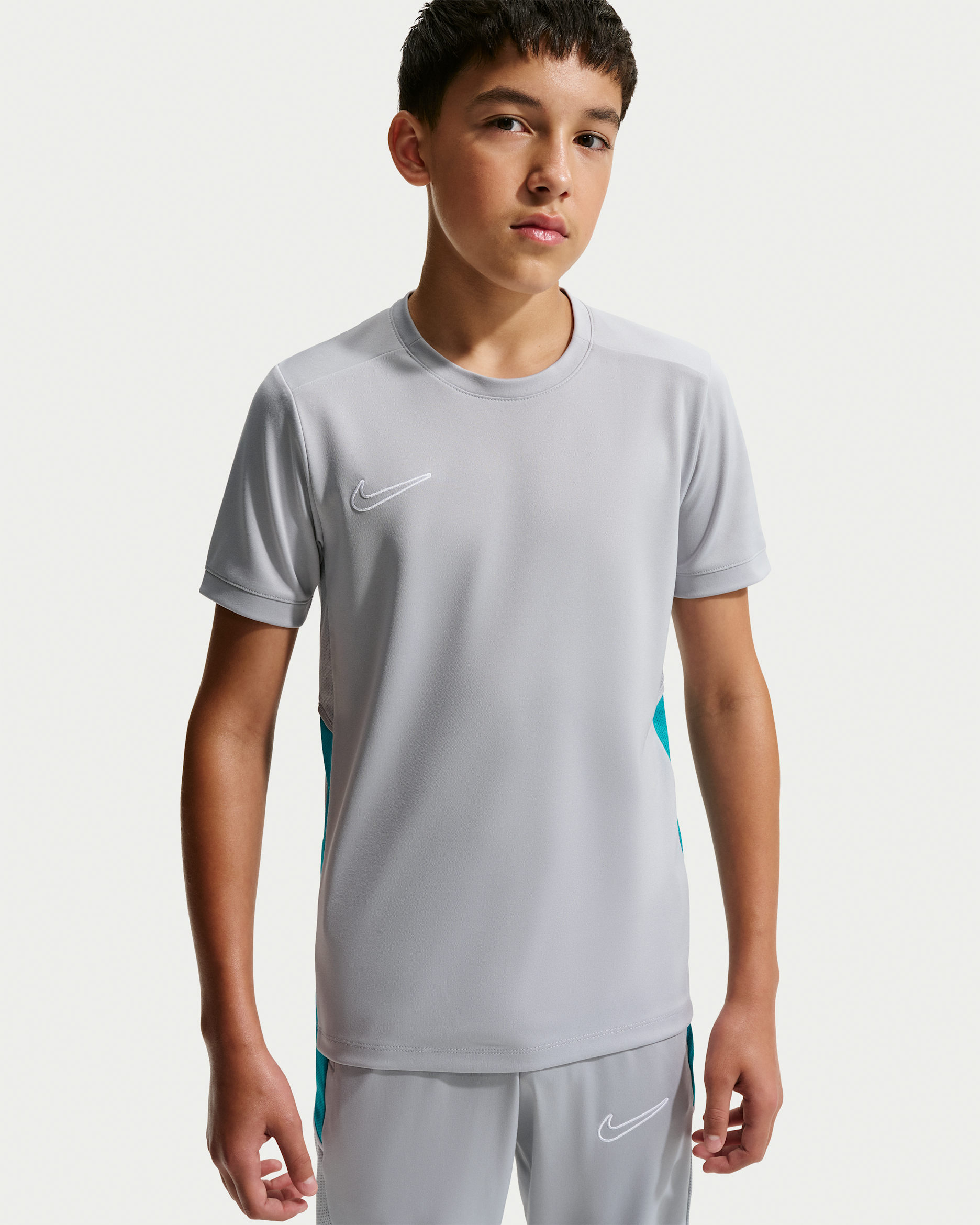 Nike Academy Big Kids' Dri-FIT Soccer Top - Wolf Grey/Wolf Grey/Energy/White