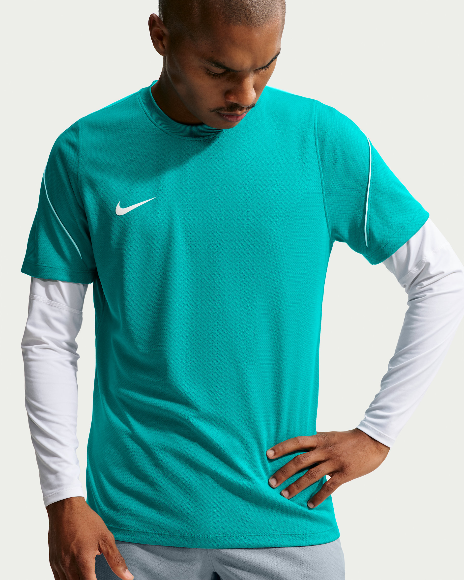 Nike Strike Men's Dri-FIT Short-Sleeve Soccer Top - Energy/Wolf Grey/White/White