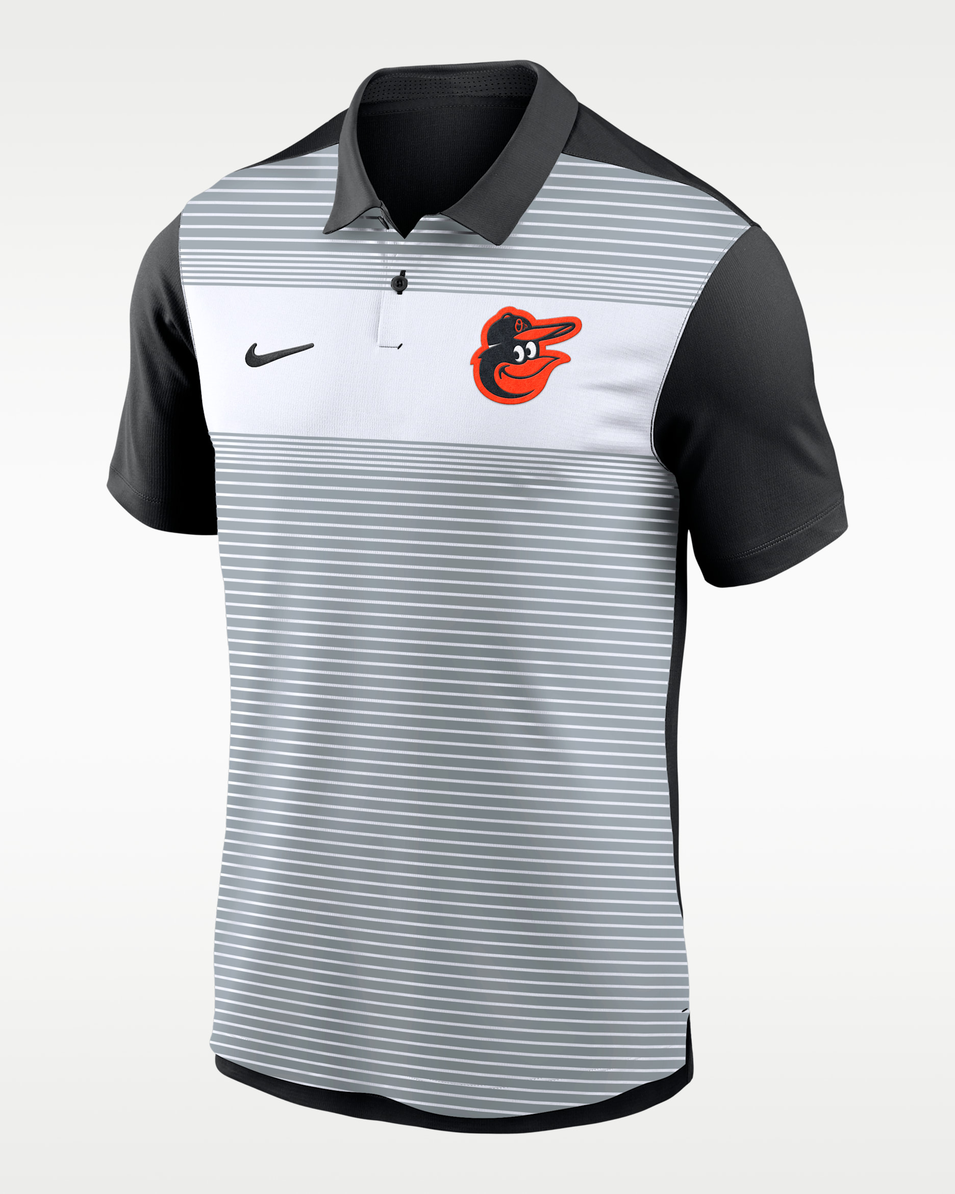 Baltimore Orioles Striped Vapor Polo Men's Nike Dri-FIT MLB Polo - Grey
