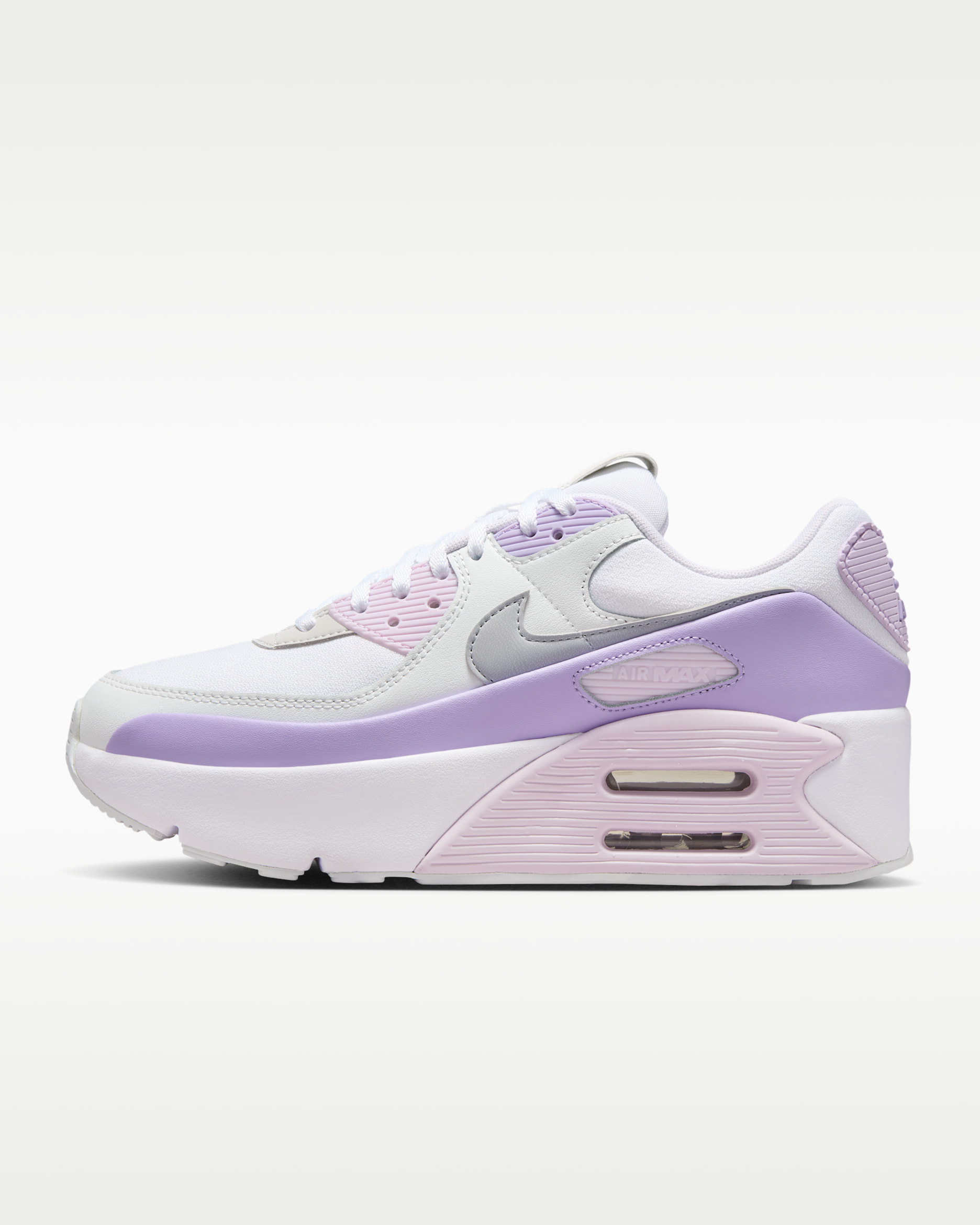 Nike Air Max 90 LV8 Women's Shoes - White/Hydrangeas/Summit White/Wolf Grey