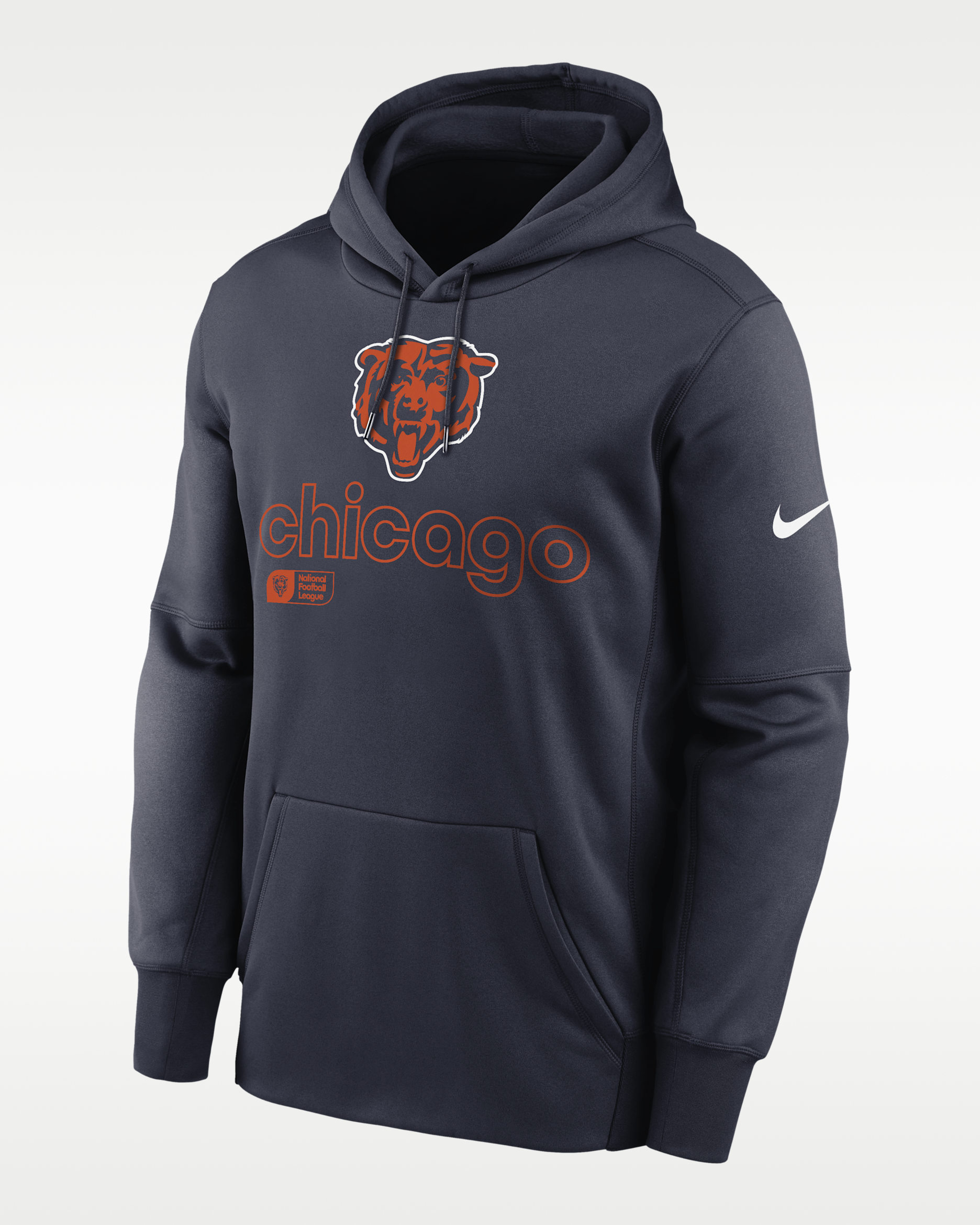 Chicago Bears Men’s Nike Therma NFL Pullover Hoodie - Navy
