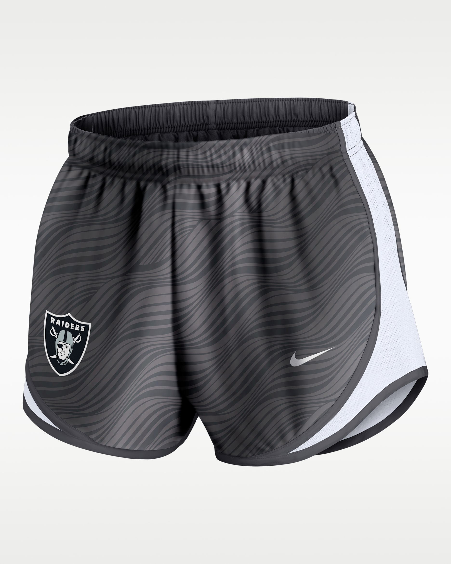 Las Vegas Raiders Tempo Women's Nike Dri-FIT NFL Shorts - Anthracite/White