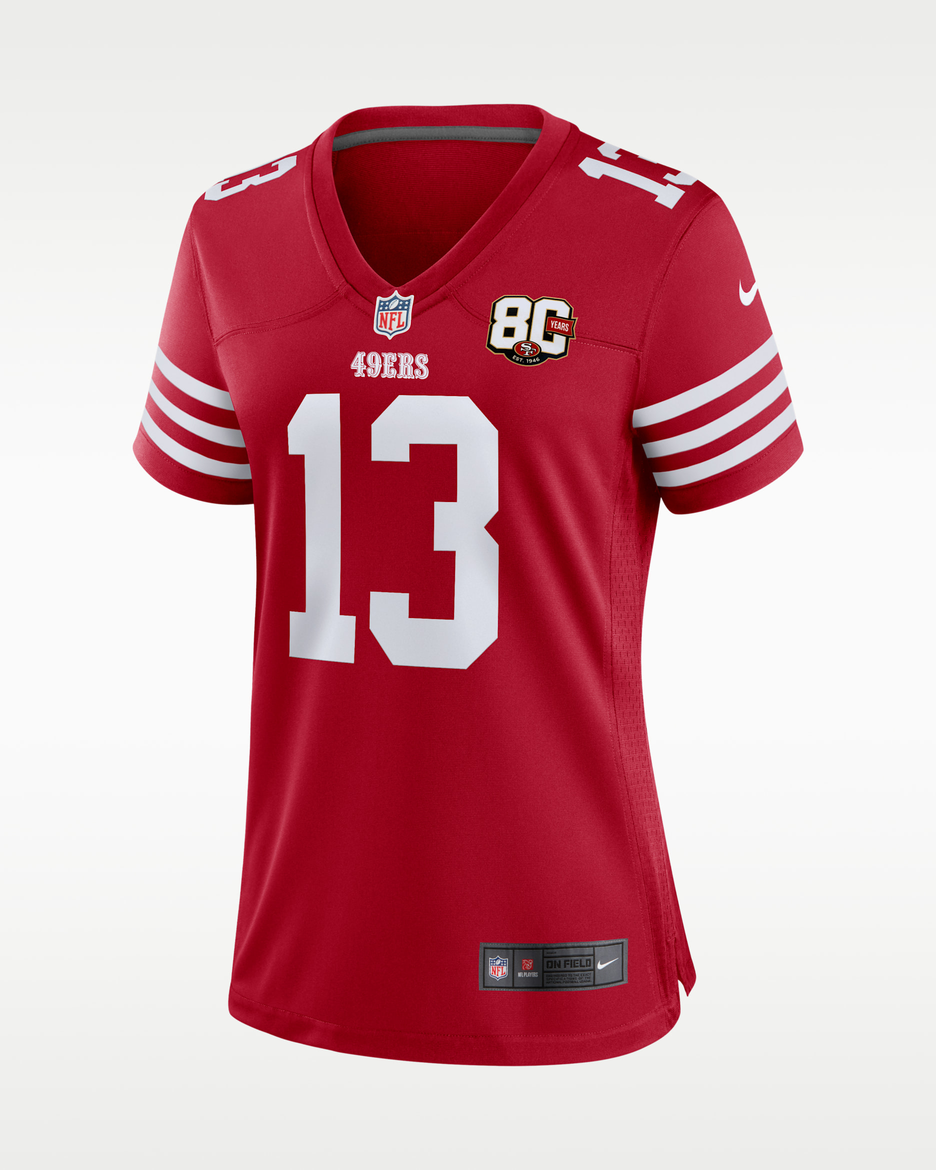 Brock Purdy San Francisco 49ers 80th Anniversary Women's Nike NFL Game Jersey - Scarlet