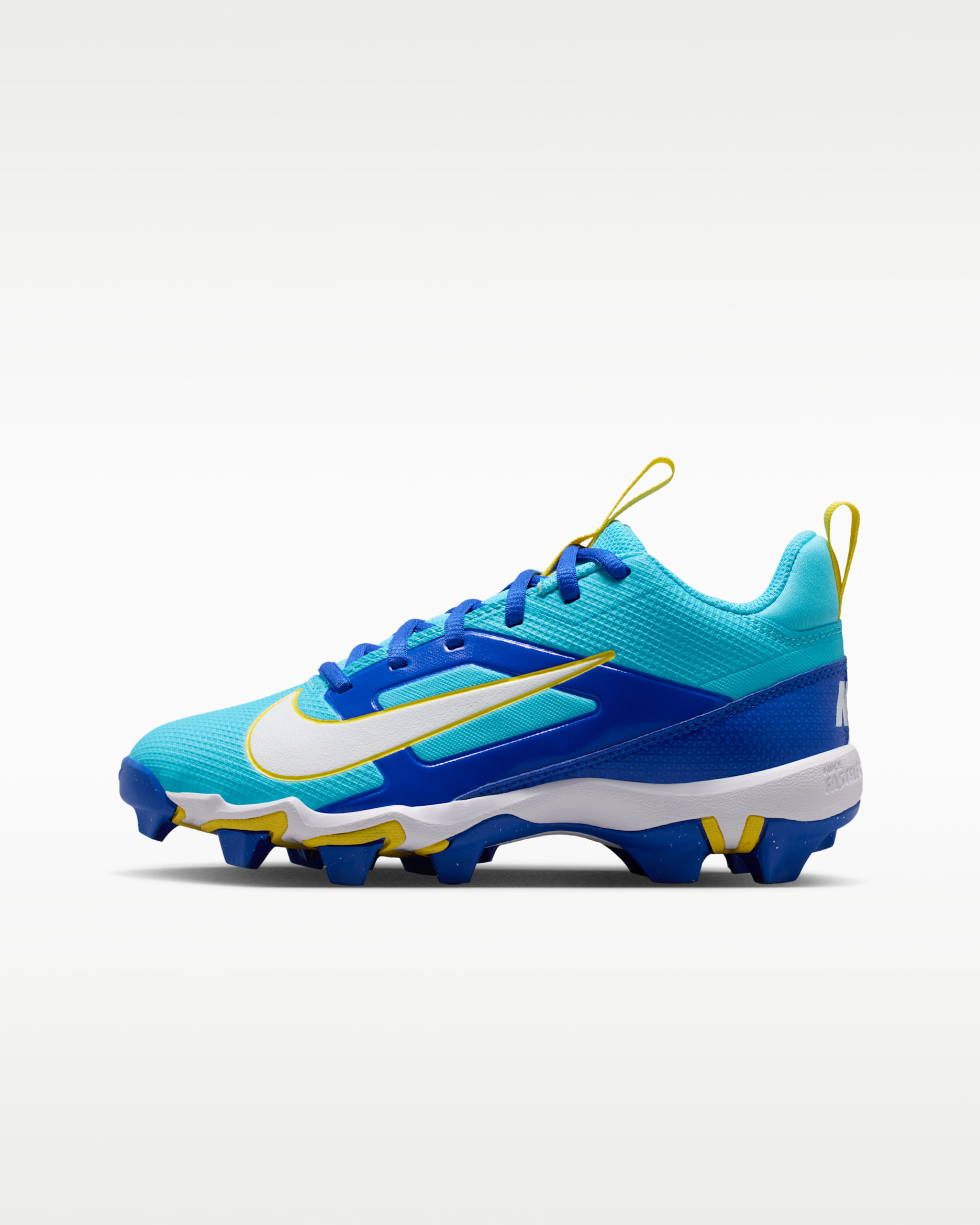 Nike Alpha Menace 4 Shark Big Kids' Football Cleats - Baltic Blue/Yellow Strike/Racer Blue/White