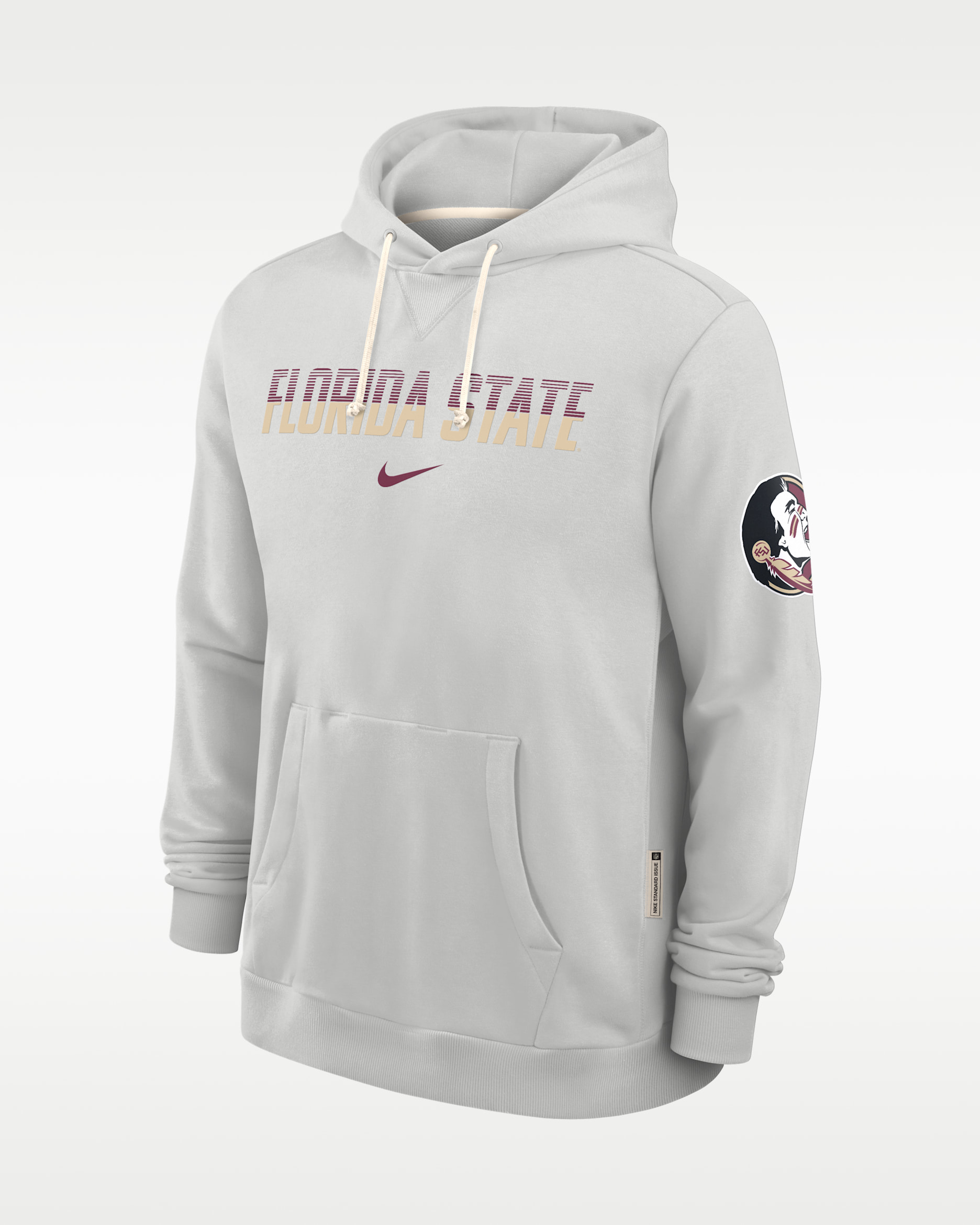 Florida State Sideline Standard Issue Men's Nike Dri-FIT College Pullover Hoodie - Photon Dust
