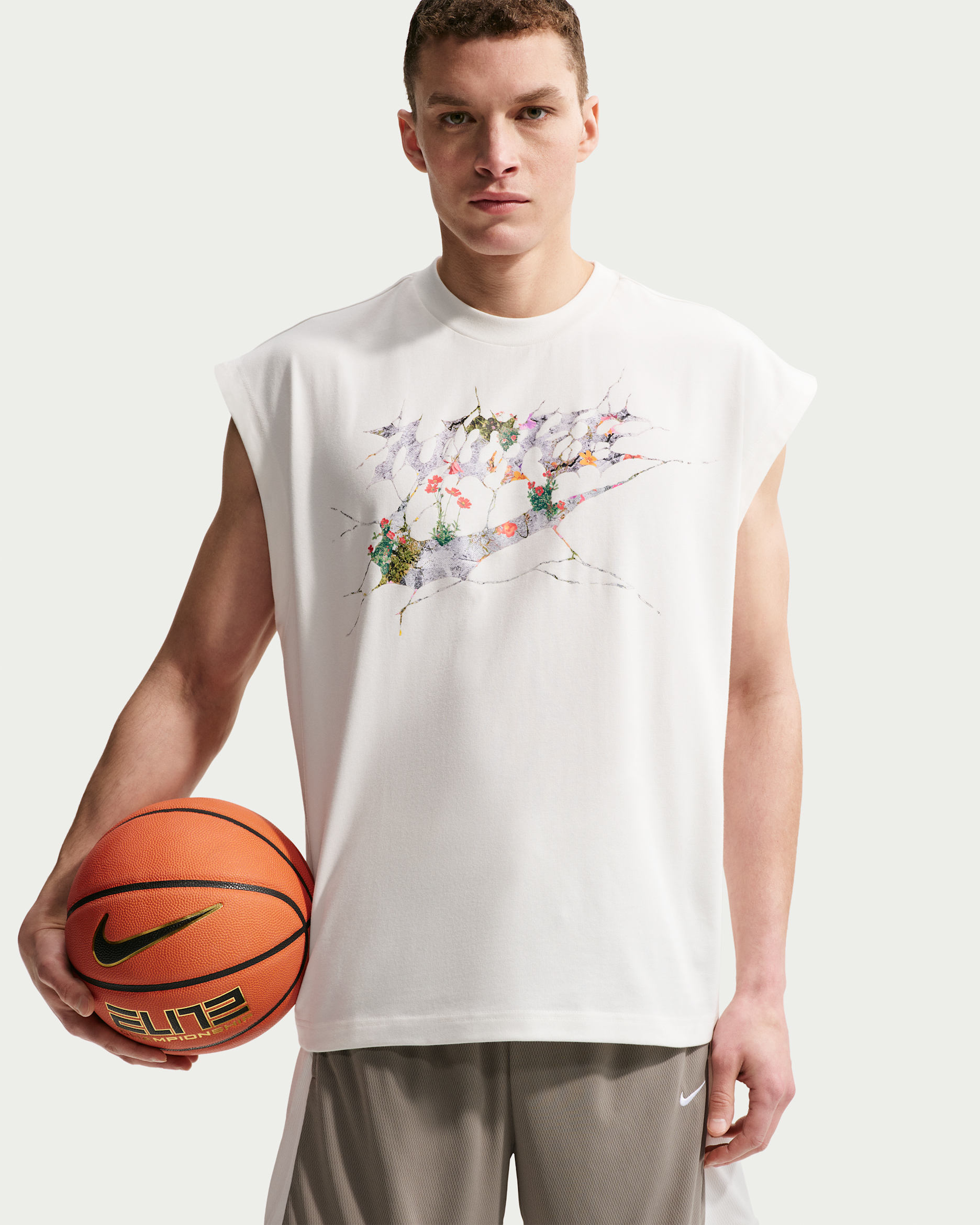 Maglia da basket senza maniche Dri-FIT Nike Standard Issue – Uomo - Sail/Turf Orange