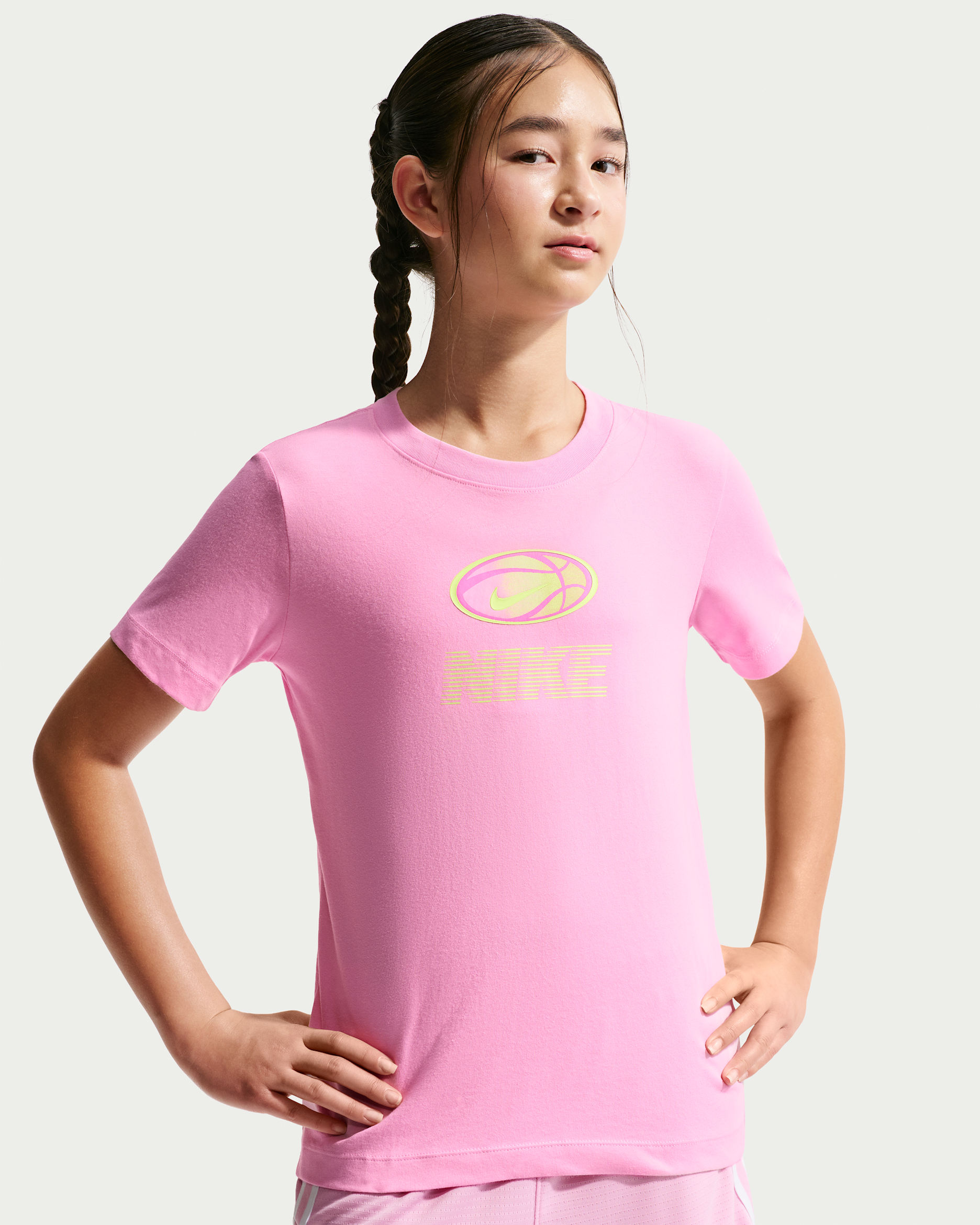 Nike Older Kids' Dri-FIT T-Shirt - Pink Rise