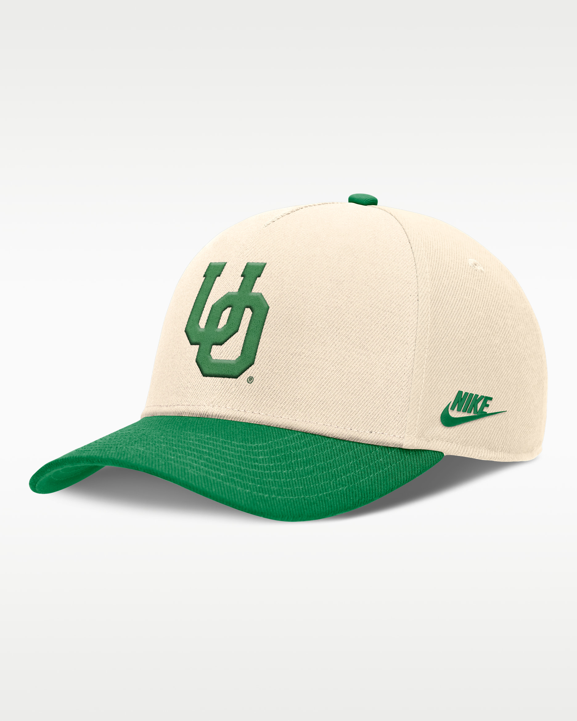 Gorra universitaria ajustable Nike Dri-FIT para hombre Oregon Primetime Rise Academic - Natural