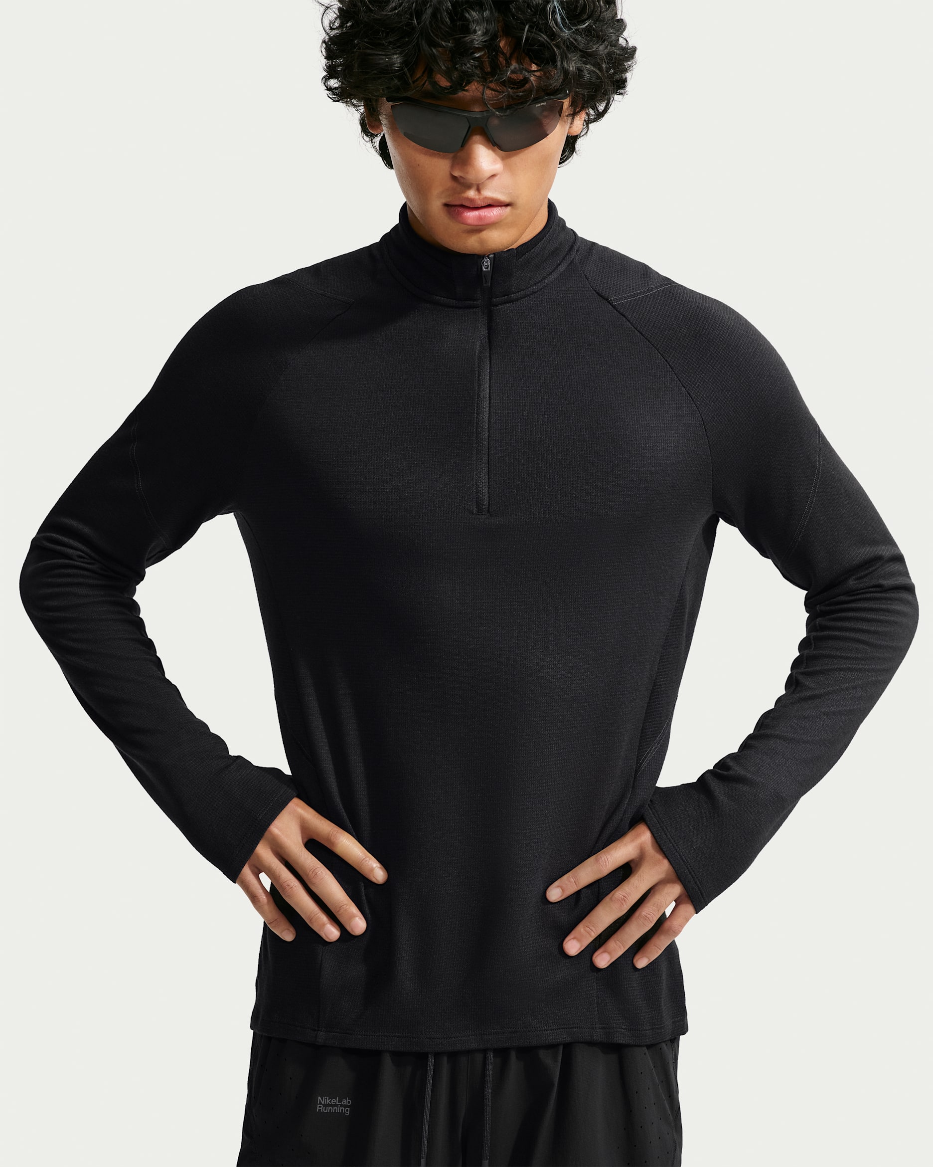NikeLab | Running Men's Wool-Blend Mid Layer - Black/Anthracite/Black