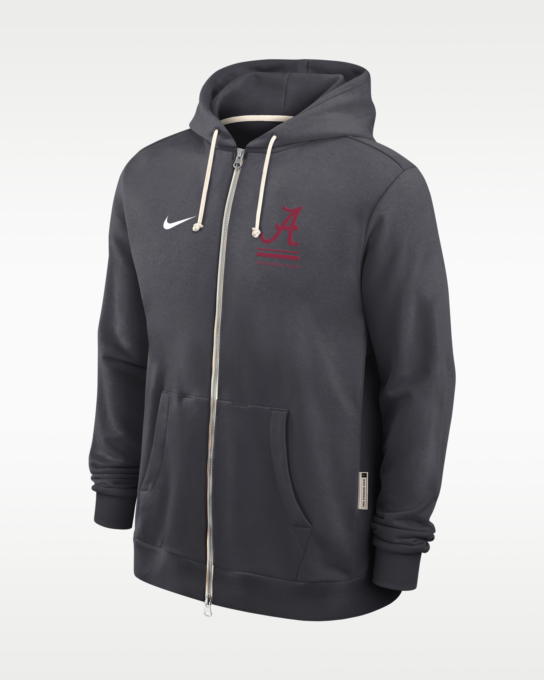 Alabama Sideline Standard Issue Men's Nike Dri-FIT College Full-Zip Hoodie - Anthracite