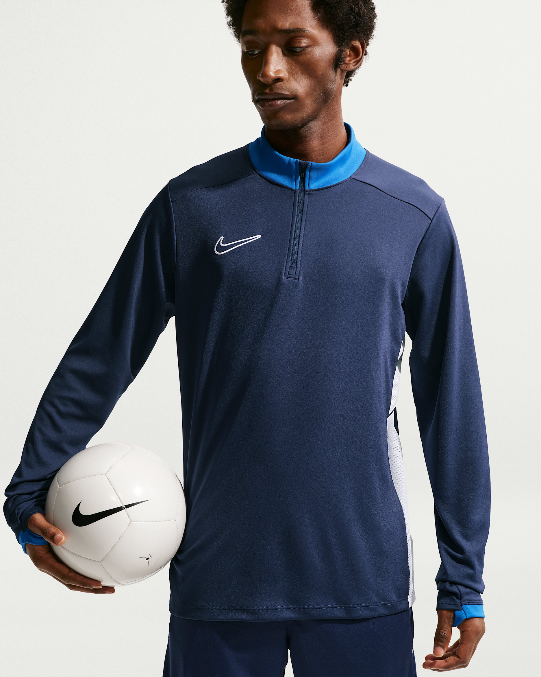 Pánská fotbalová tréninková mikina Nike Academy Dri-FIT - Midnight Navy/Royal Blue/Bílá/Bílá