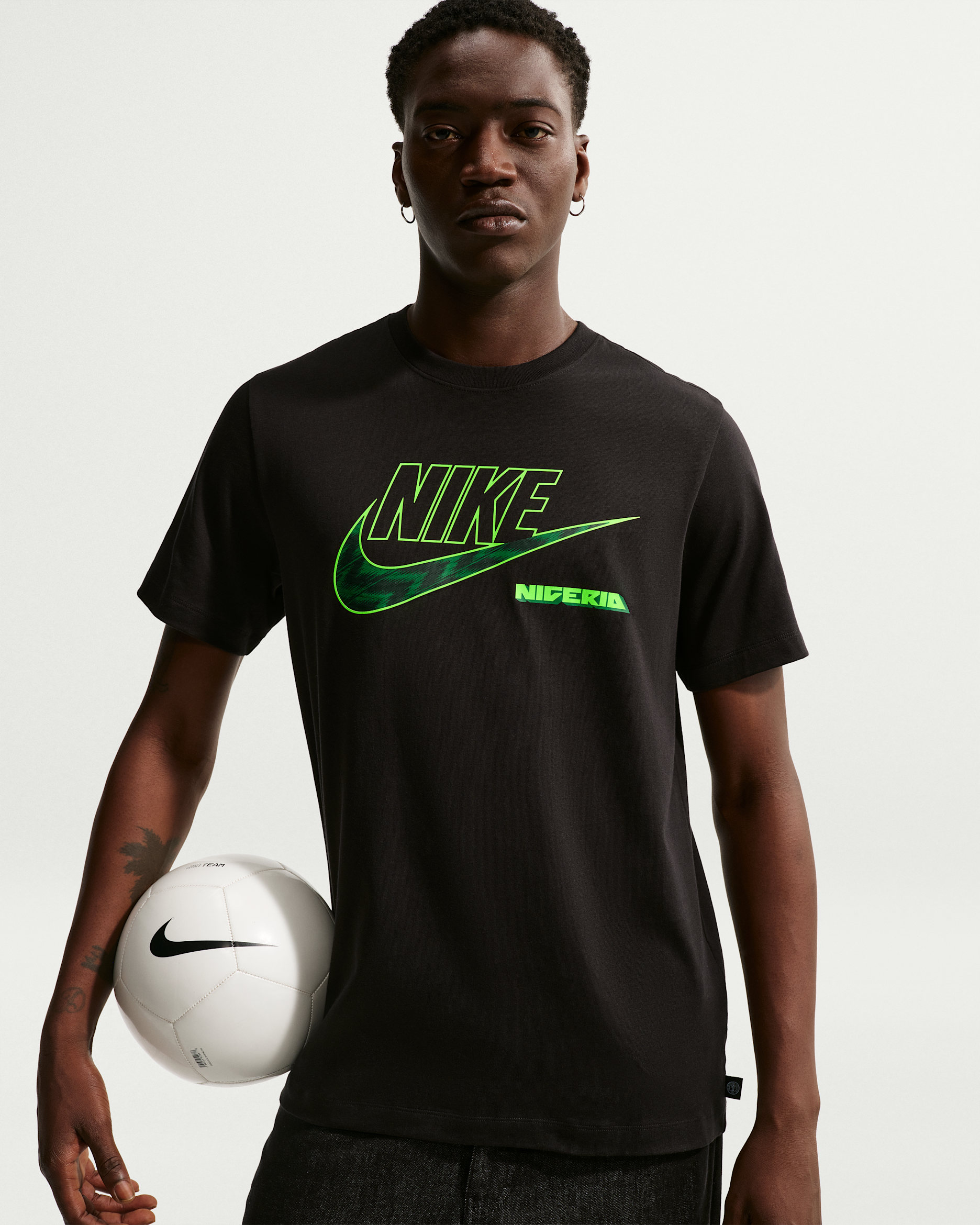 Nigeria Nike Football T-Shirt (Herren) - Schwarz