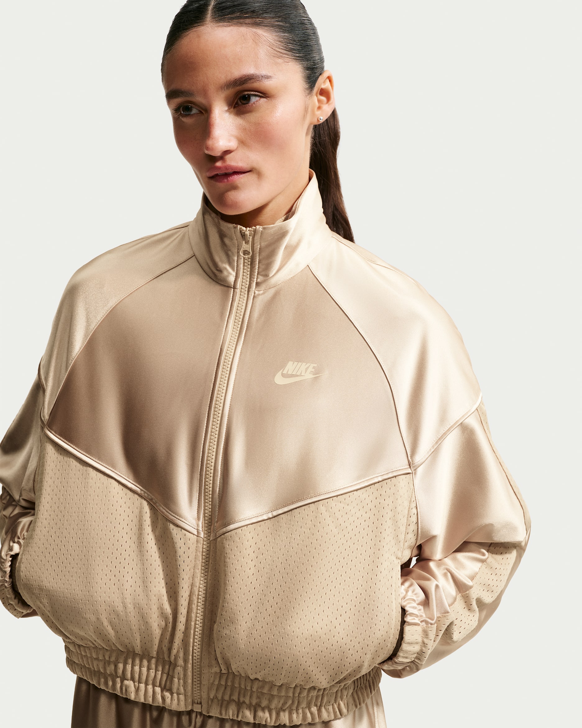Nike Sportswear Women's Oversized Windrunner Jacket - Linen/Linen