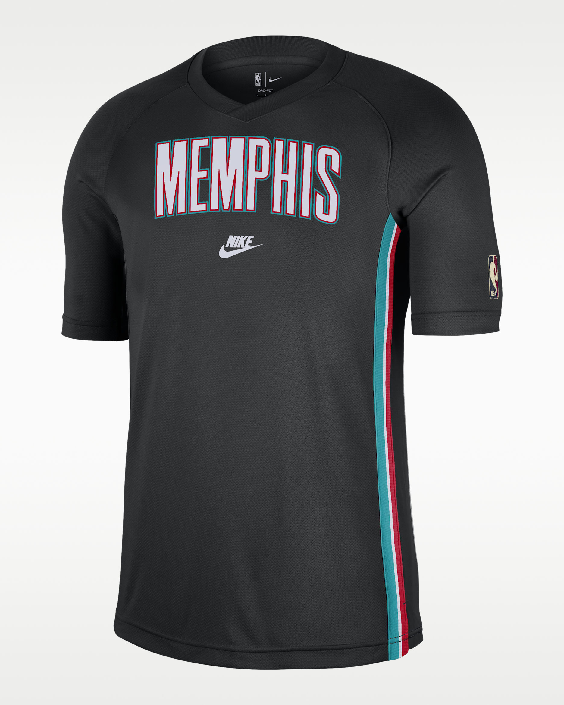Memphis Grizzlies 2025/26 Hardwood Classics Men's Nike NBA Dri-FIT Short-Sleeve Top - Black/White