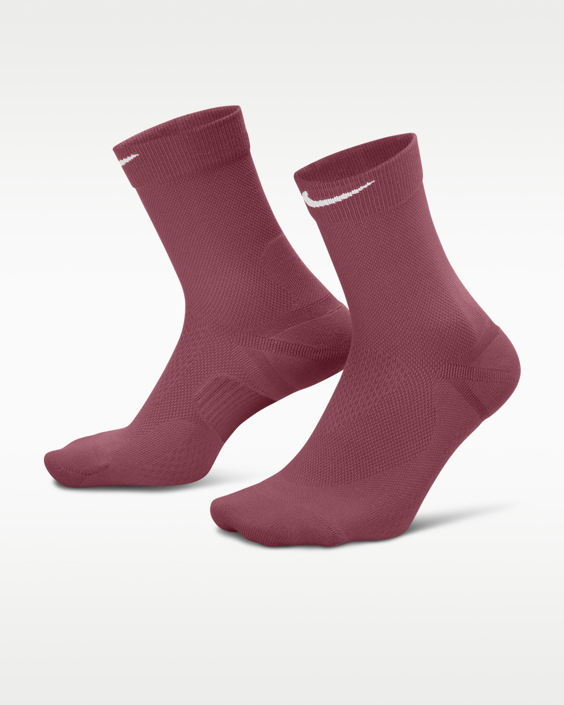 Nike Running Midweight-crewstrømper (1 par) - Pink Smoke/Pink Rise/hvid
